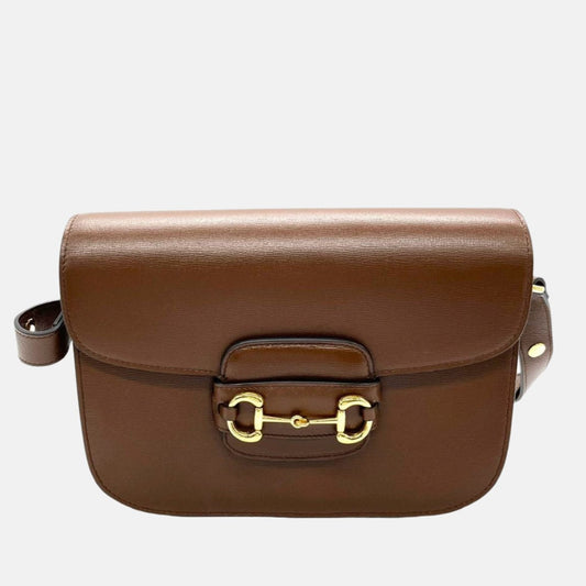 Gucci 1955 Horsebit Shoulder Bag Caramel Brown Small Leather Never Worn