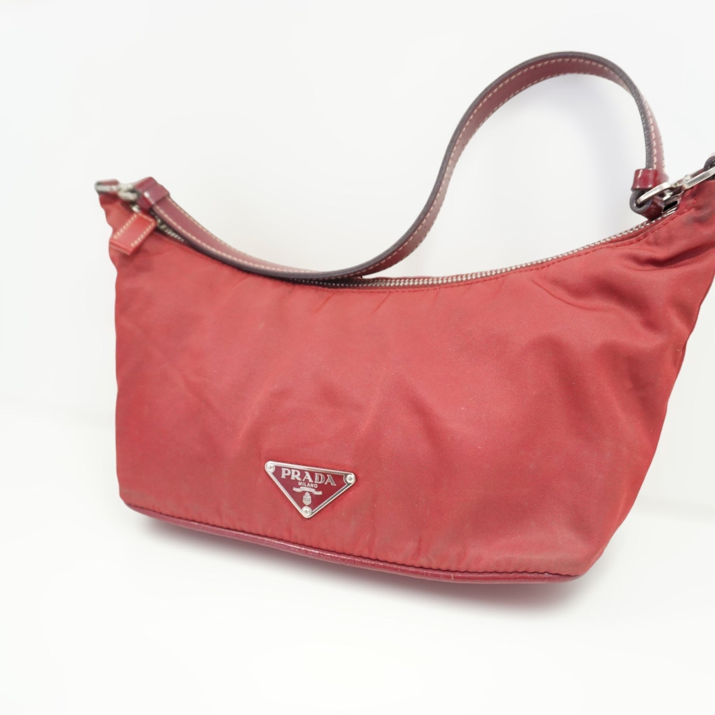 Prada Rød Tessuto Luxury Handbag
