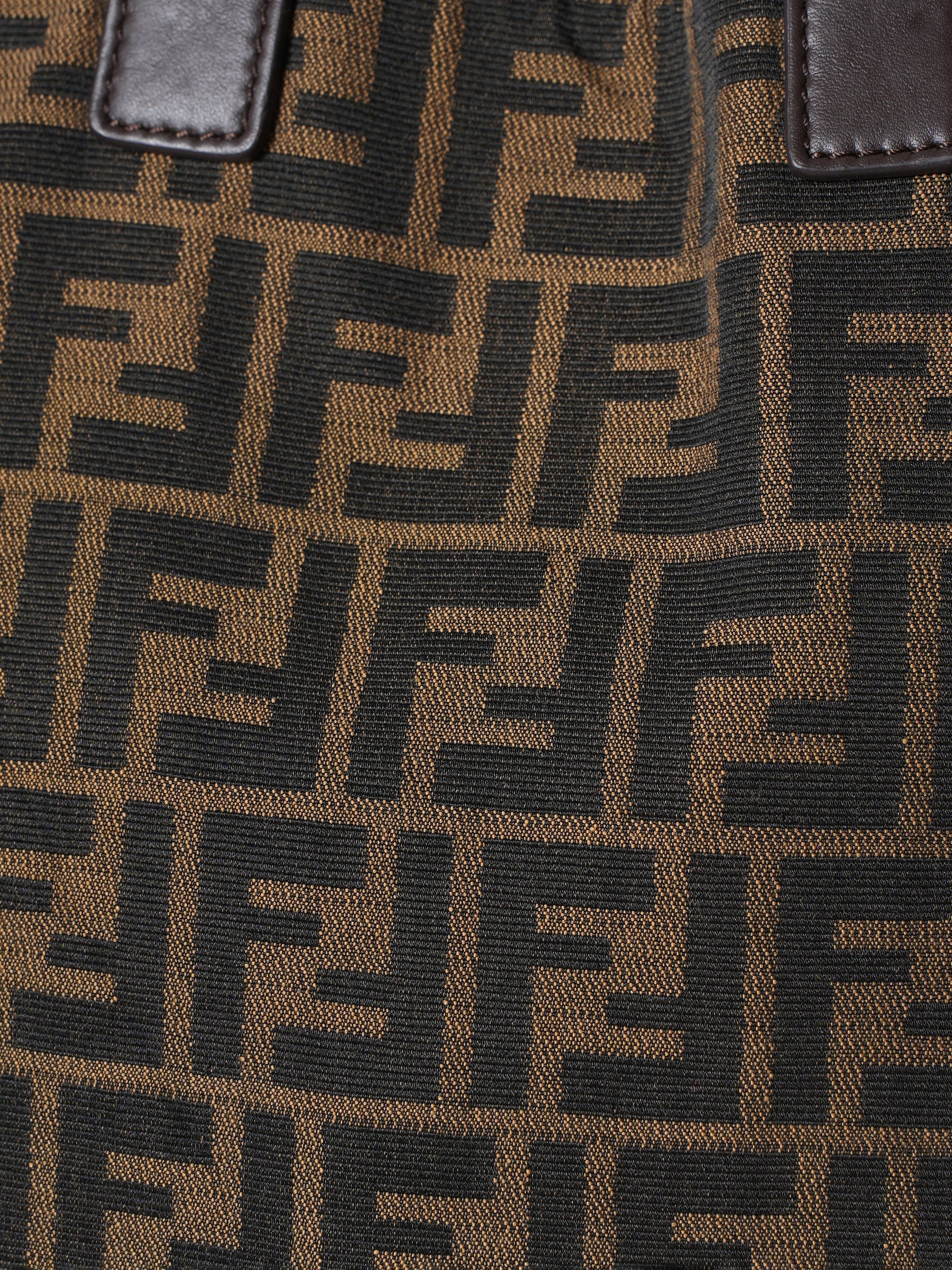 Fendi Logo Canvas Shopper Bag