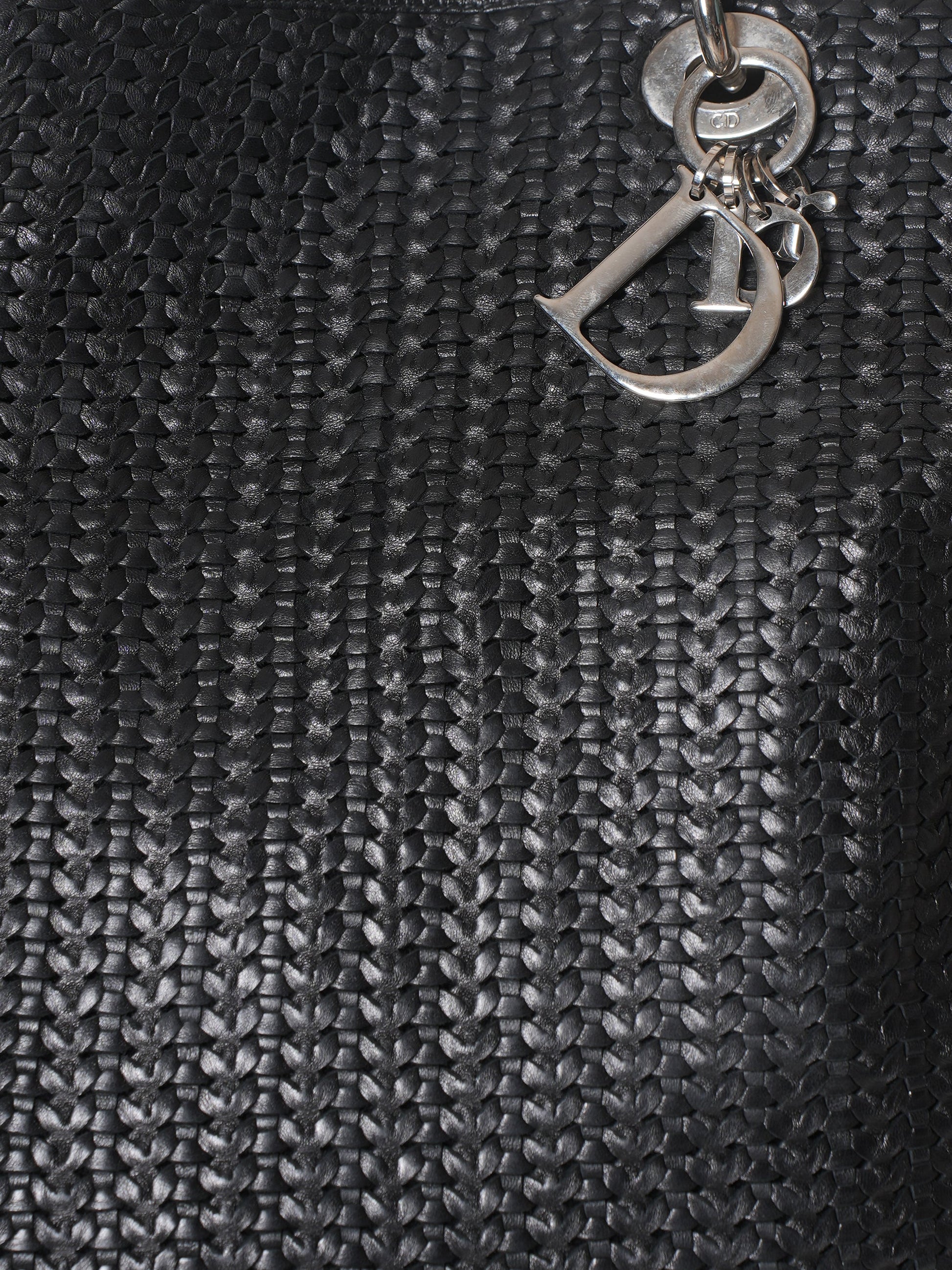 Christian Dior Large Woven Calfskin Bag