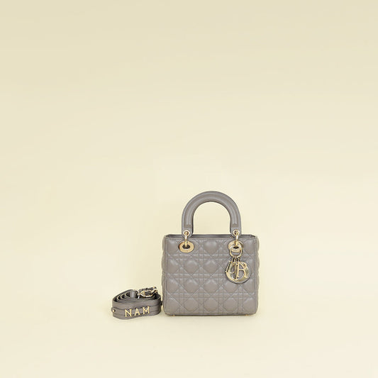 Christian Dior Gray My ABCDior Lady Dior Small Bag