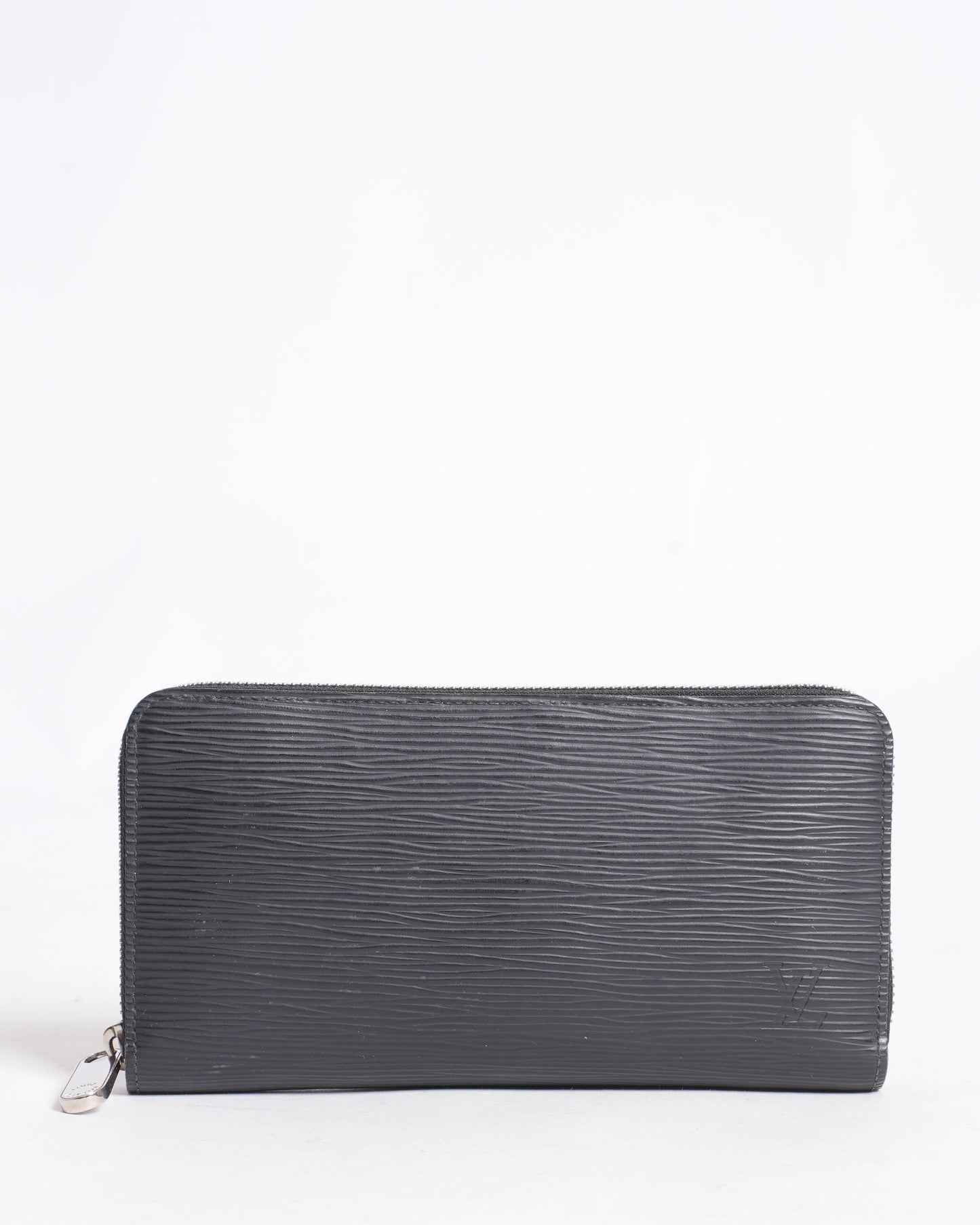 Louis Vuitton Epi Leather Zip Around Wallet In Black