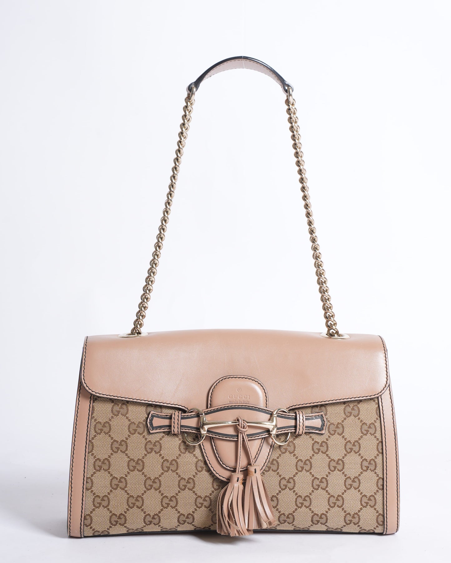 Gucci Monogram Leather Canvas Shoulder Bag