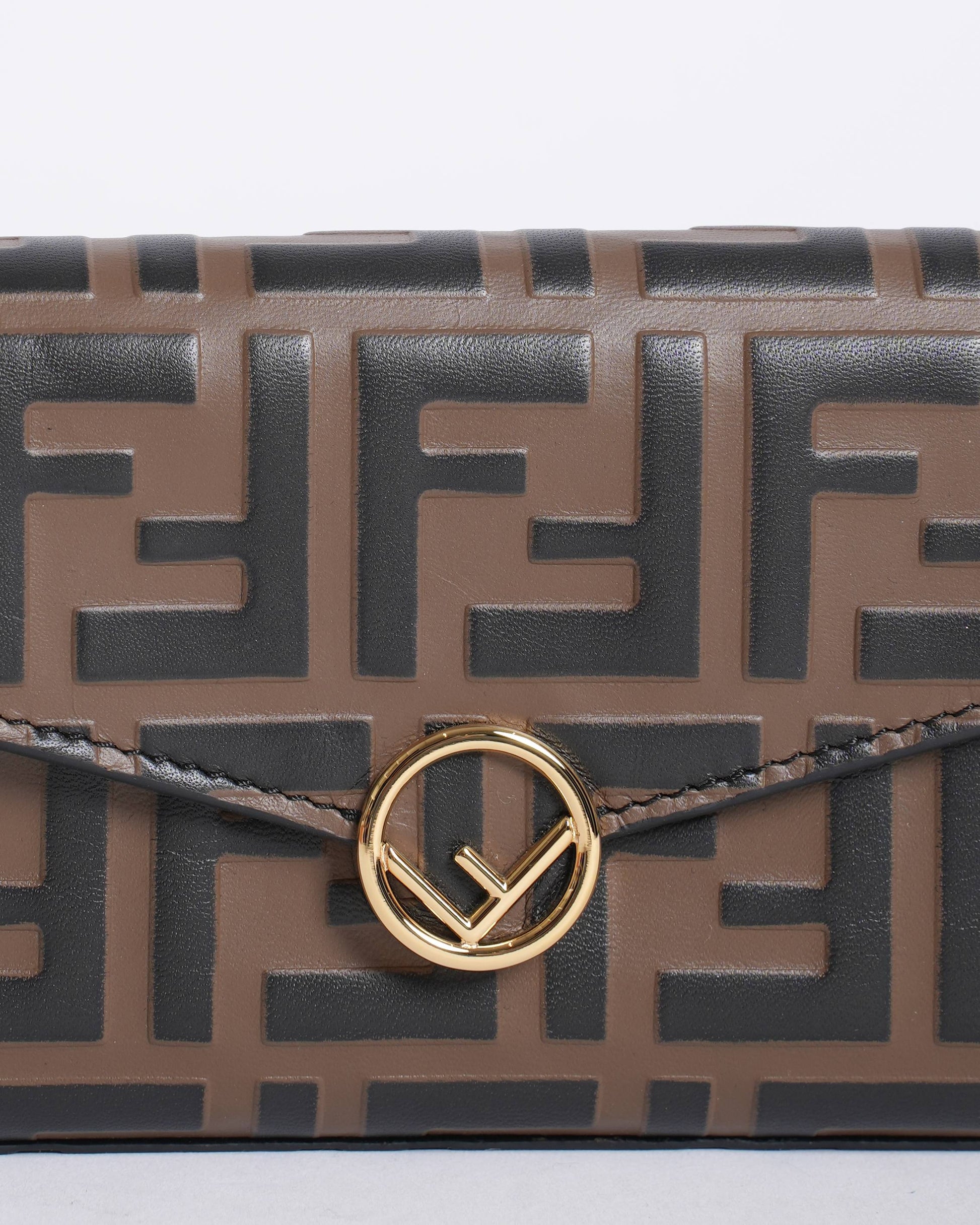 New Fendi Brown leather wallet