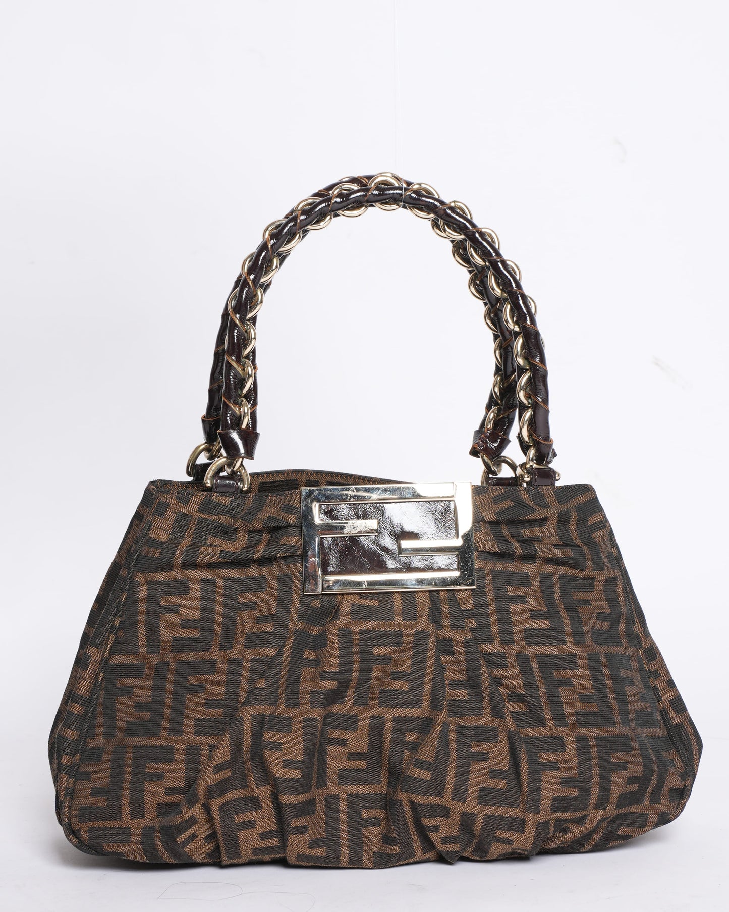 Fendi Tobacco Zucca Mia Shoulder Bag