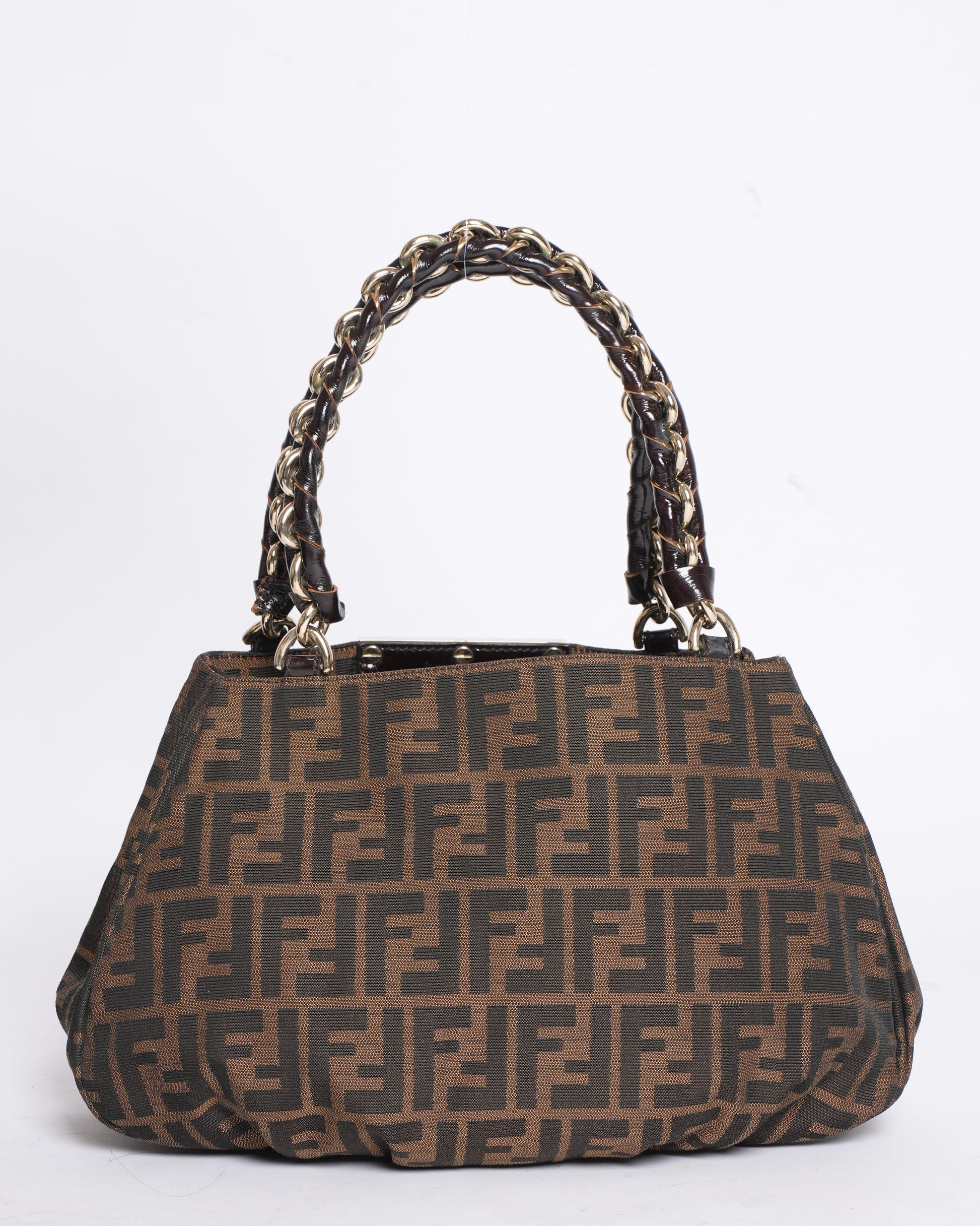 Fendi Tobacco Zucca Mia Shoulder Bag