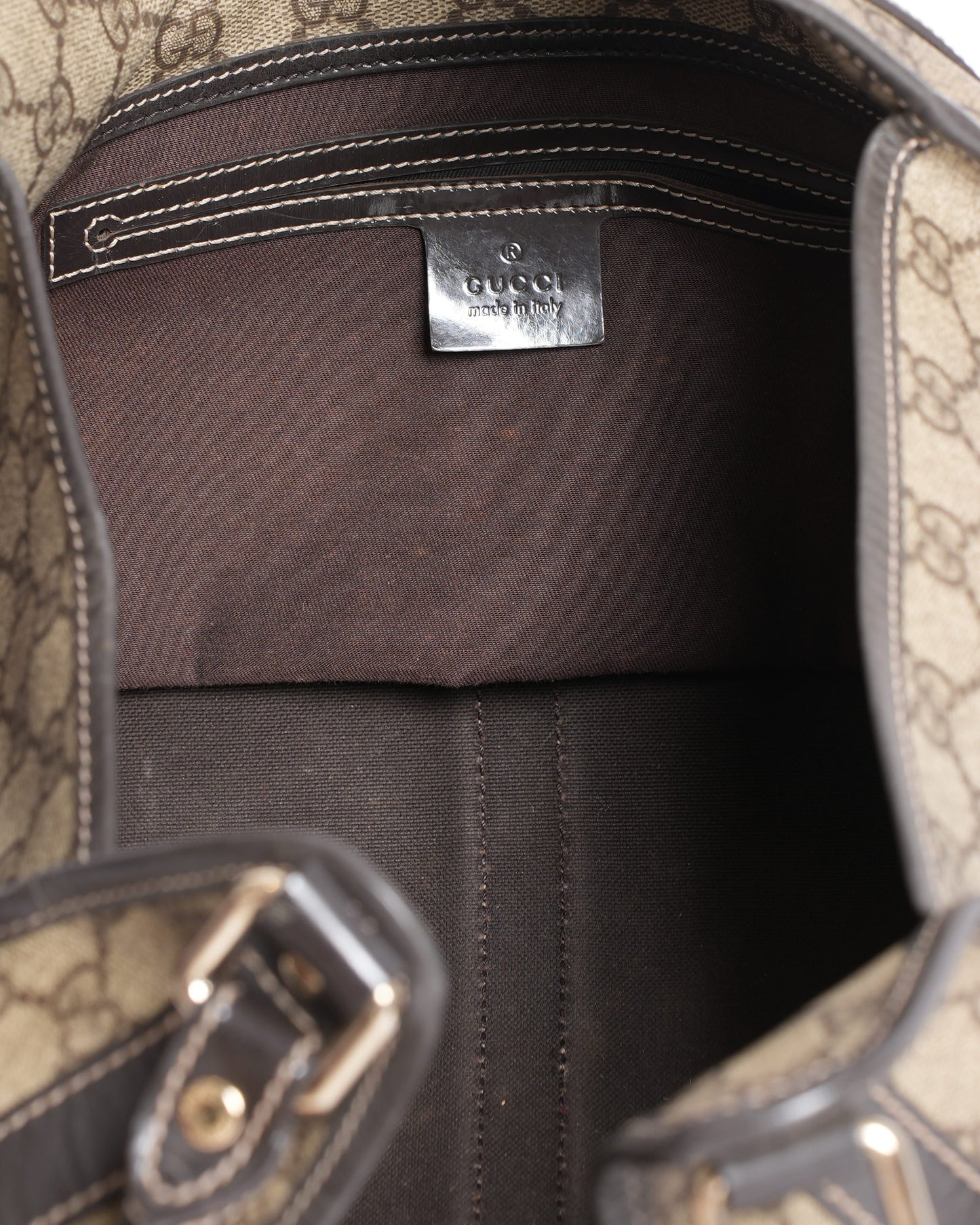 Gucci Leather Canvas Shoulder Bag