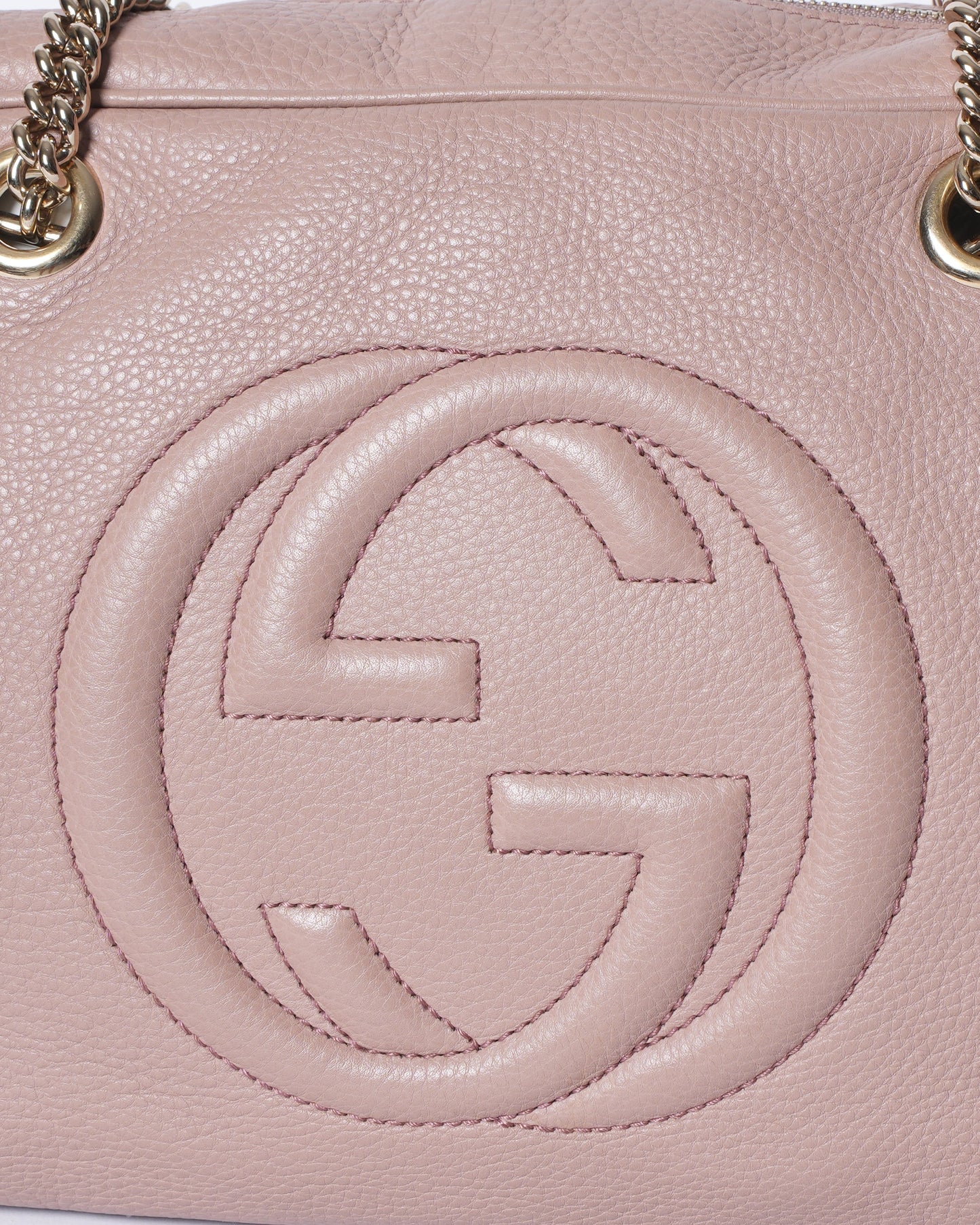 Gucci Lou Leather Canvas Shoulder Bag