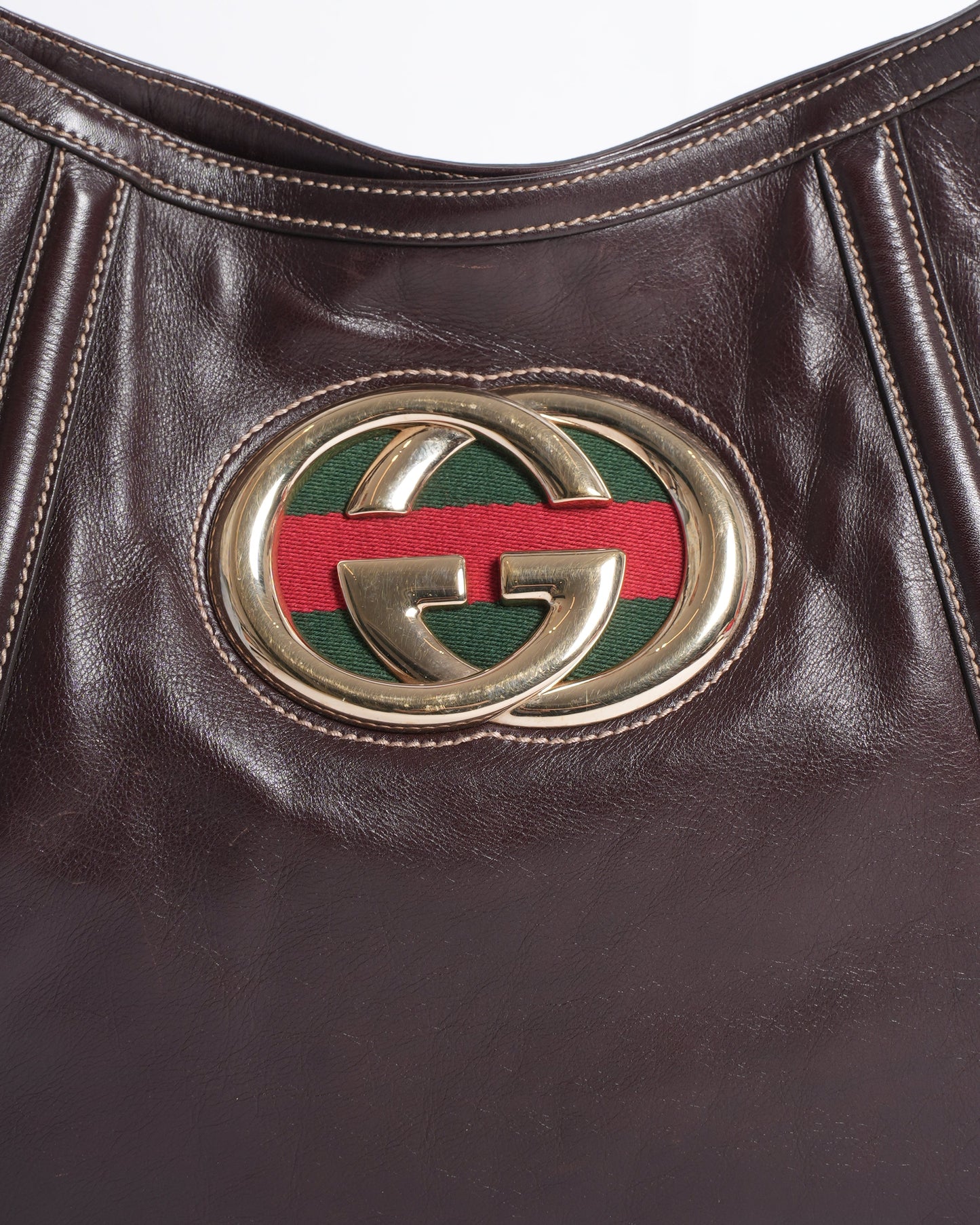 Gucci Lou Leather Top Handle Shoulder Bag