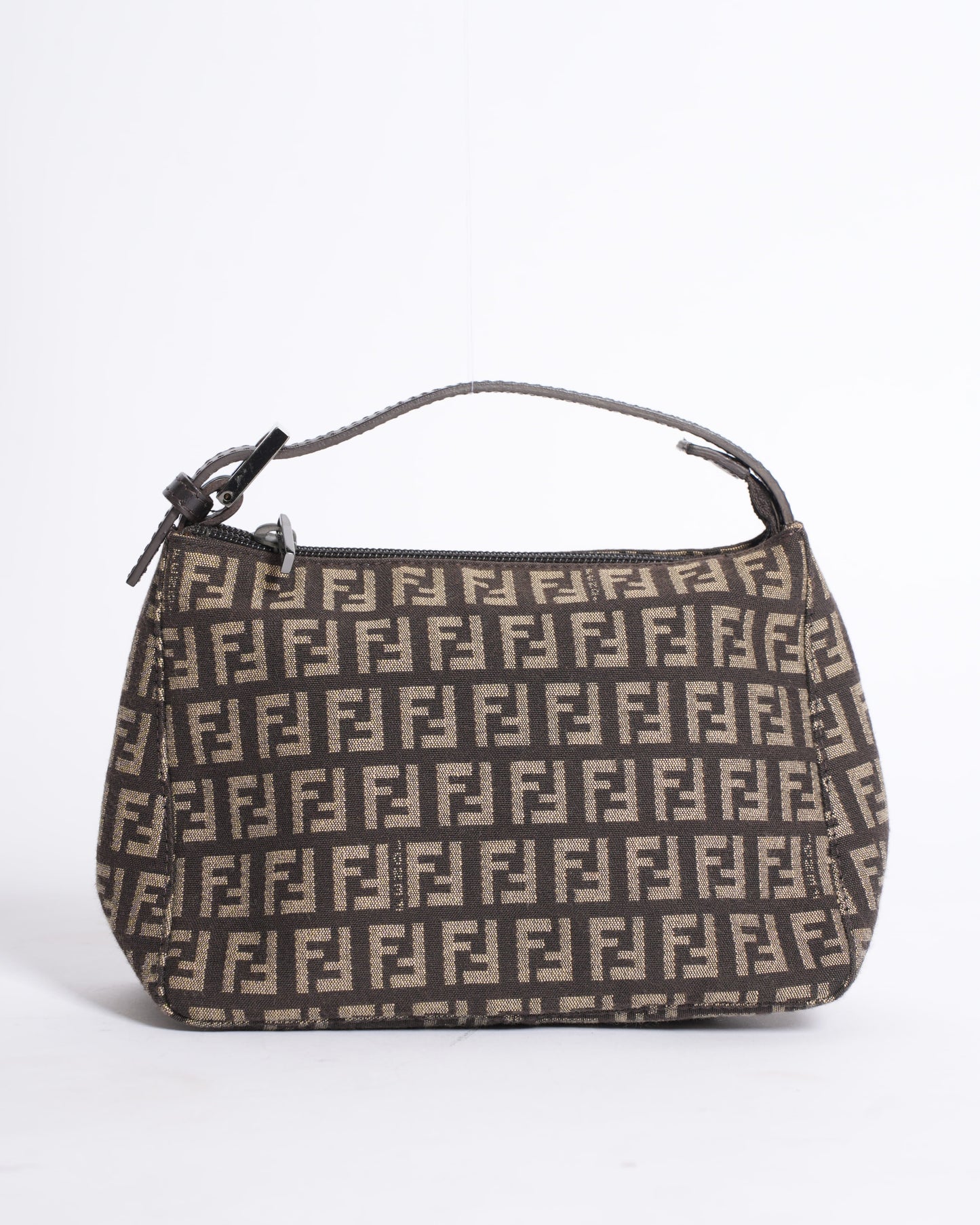 Fendi Black Fabric Baguette Shoulder Bag
