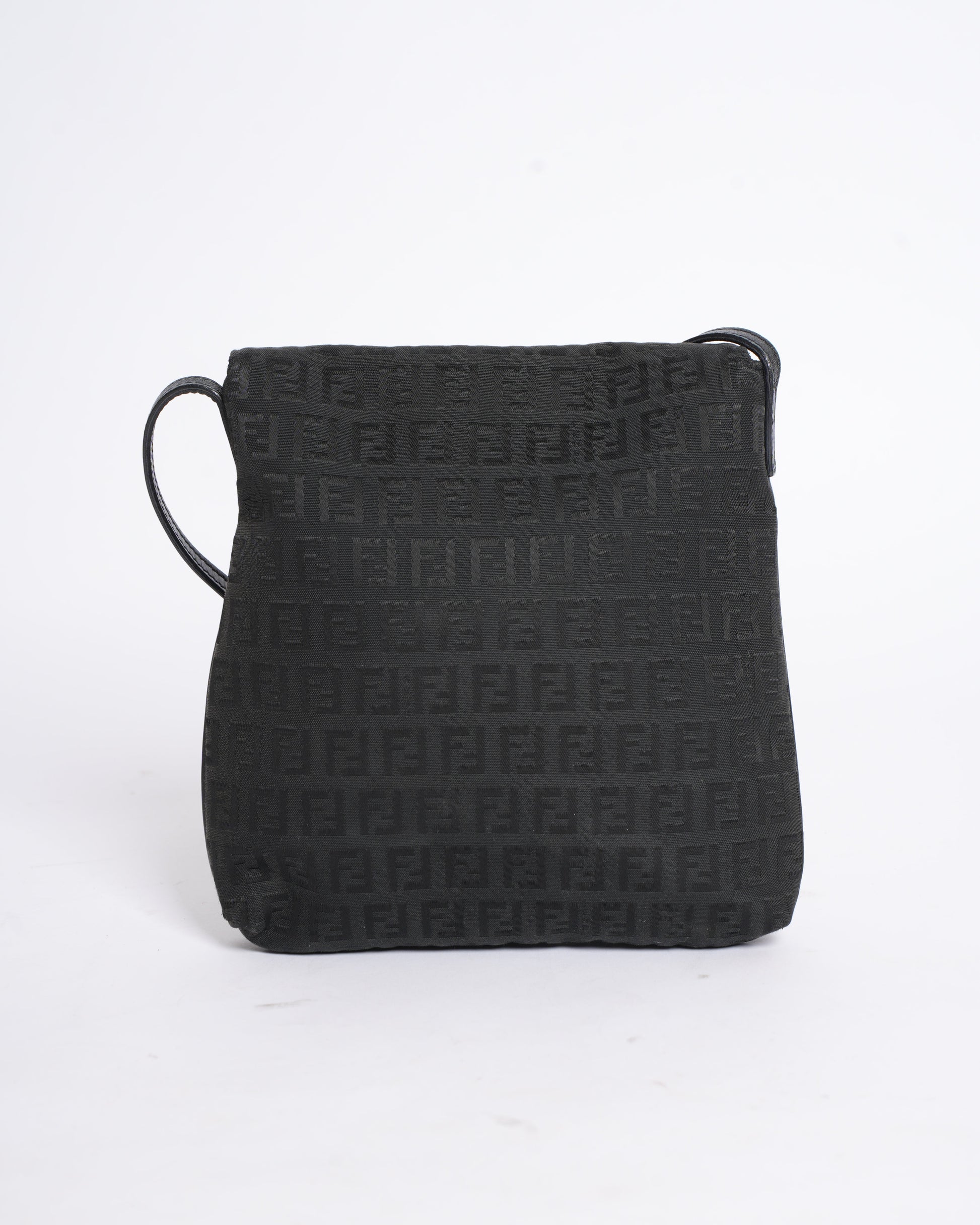 Fendi Zucchino Monogram Crossbody in Black