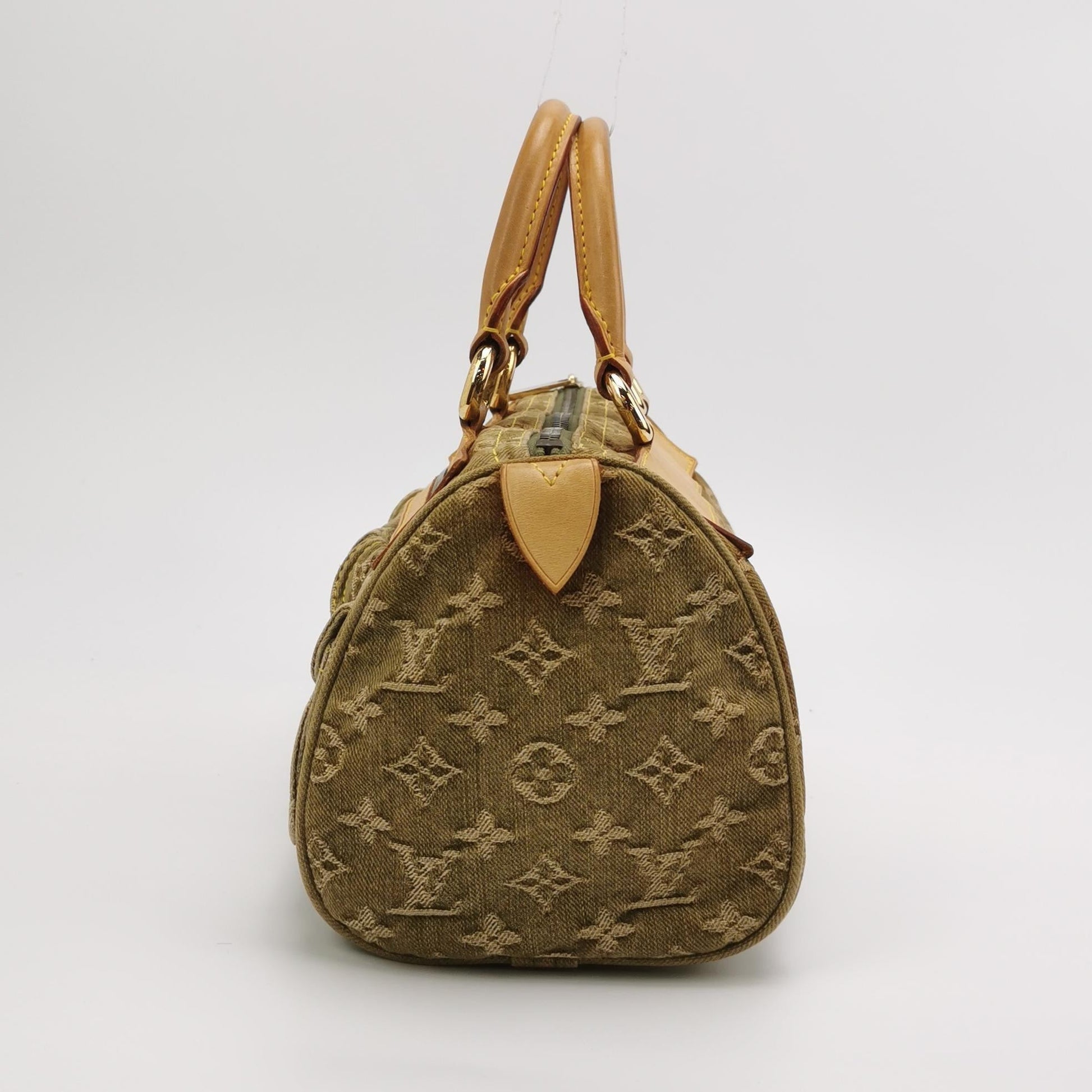 Louis Vuitton Green Denim Neo Boston Bag