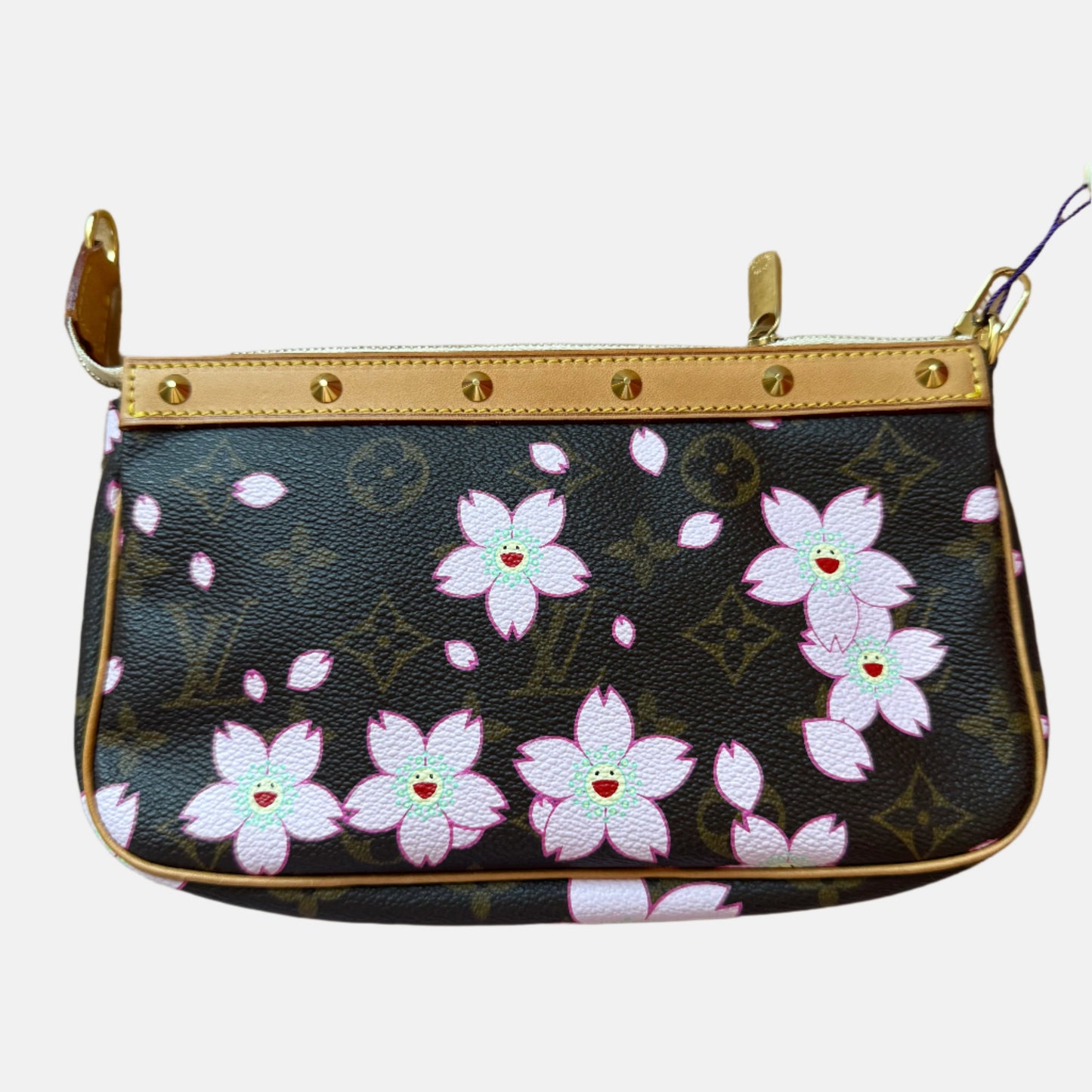 Louis Vuitton x Takashi Murakami Cherry Blossom on Brown Monogram Pochette Accessoire
