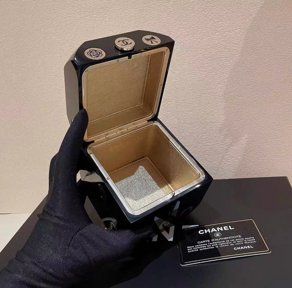 Chanel MinaudiÃ¨re Limited Edition Casino Dice Black Gold-Tone Hardware