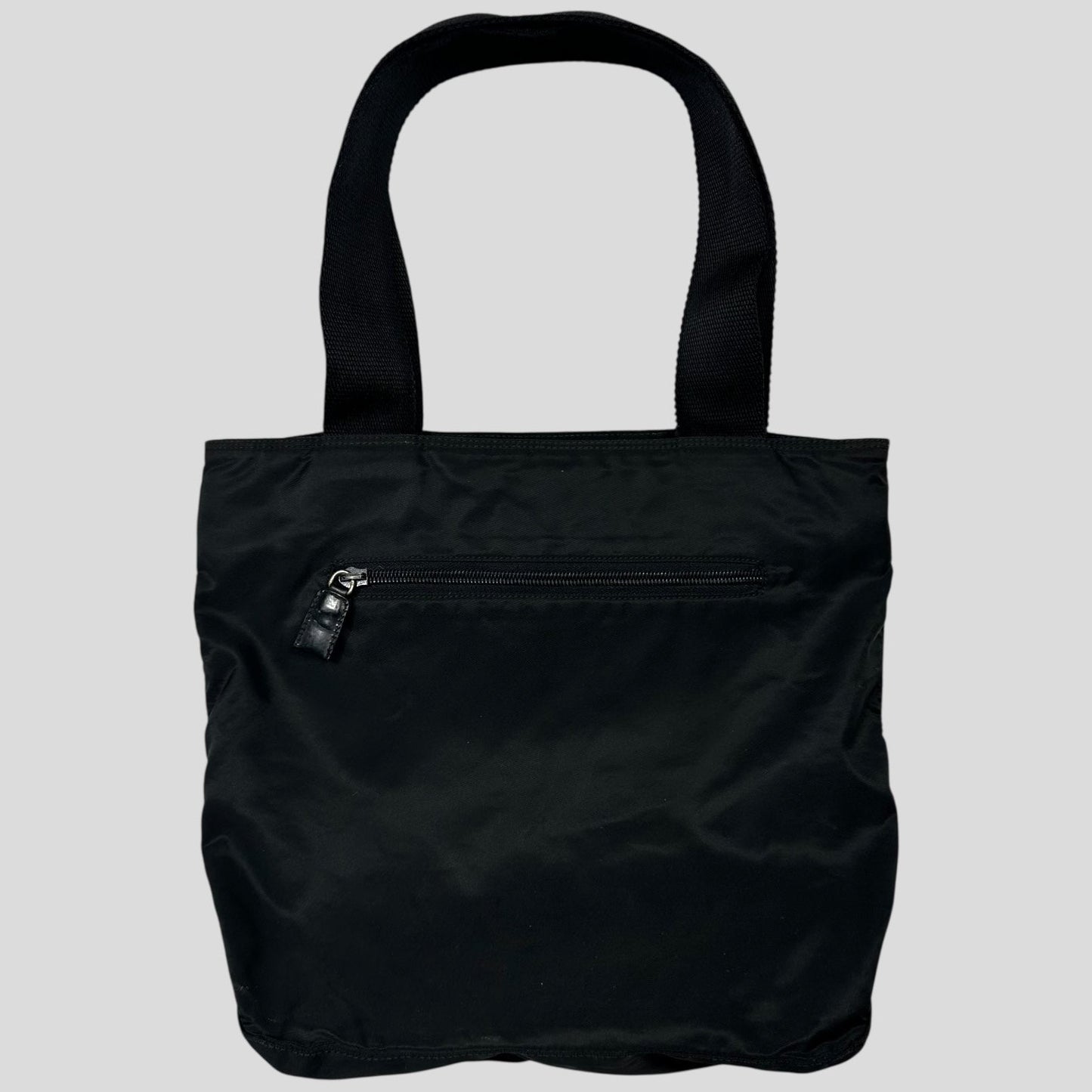 Prada Milano 90s Black Nylon Tote Bag