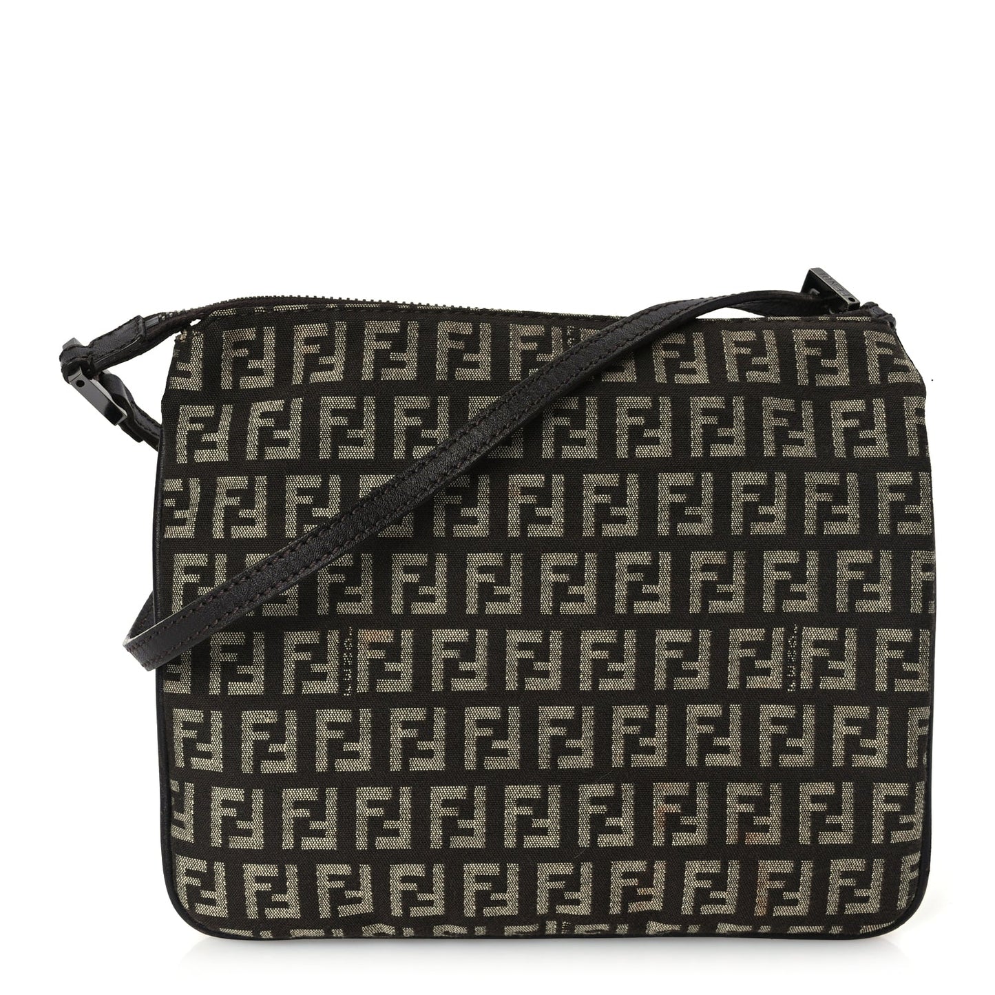 Fendi Zucchino Vitello Crossbody Brown