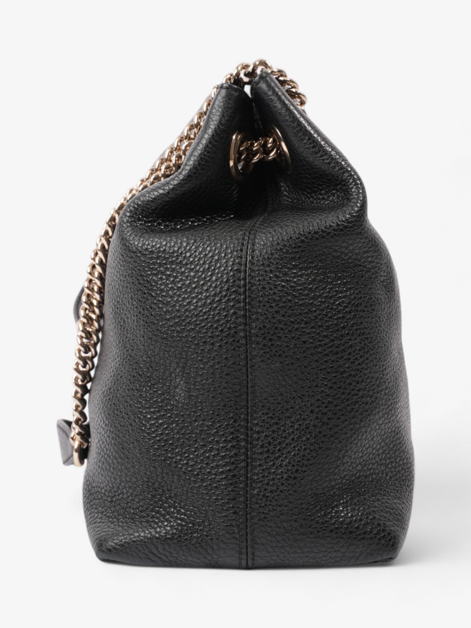 Gucci Soho Chain Tote Black Leather