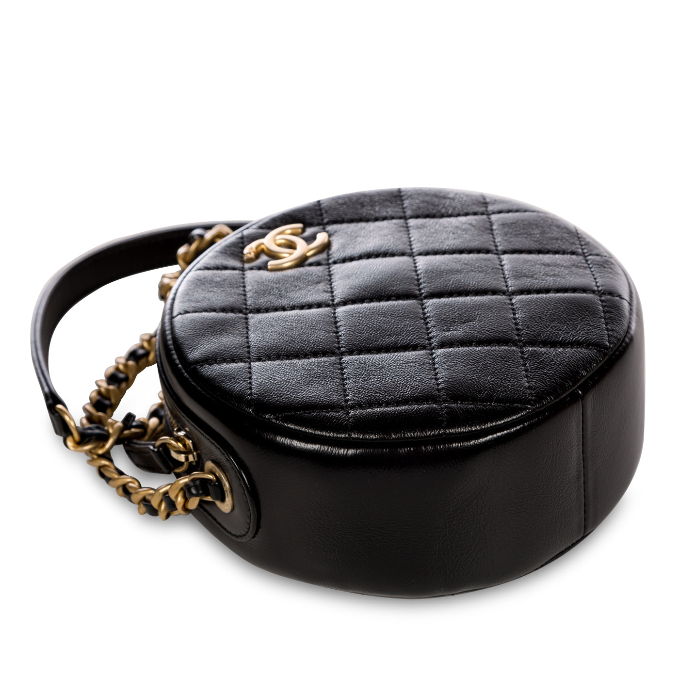 Chanel Glazed Lambskin Circular Crossbody