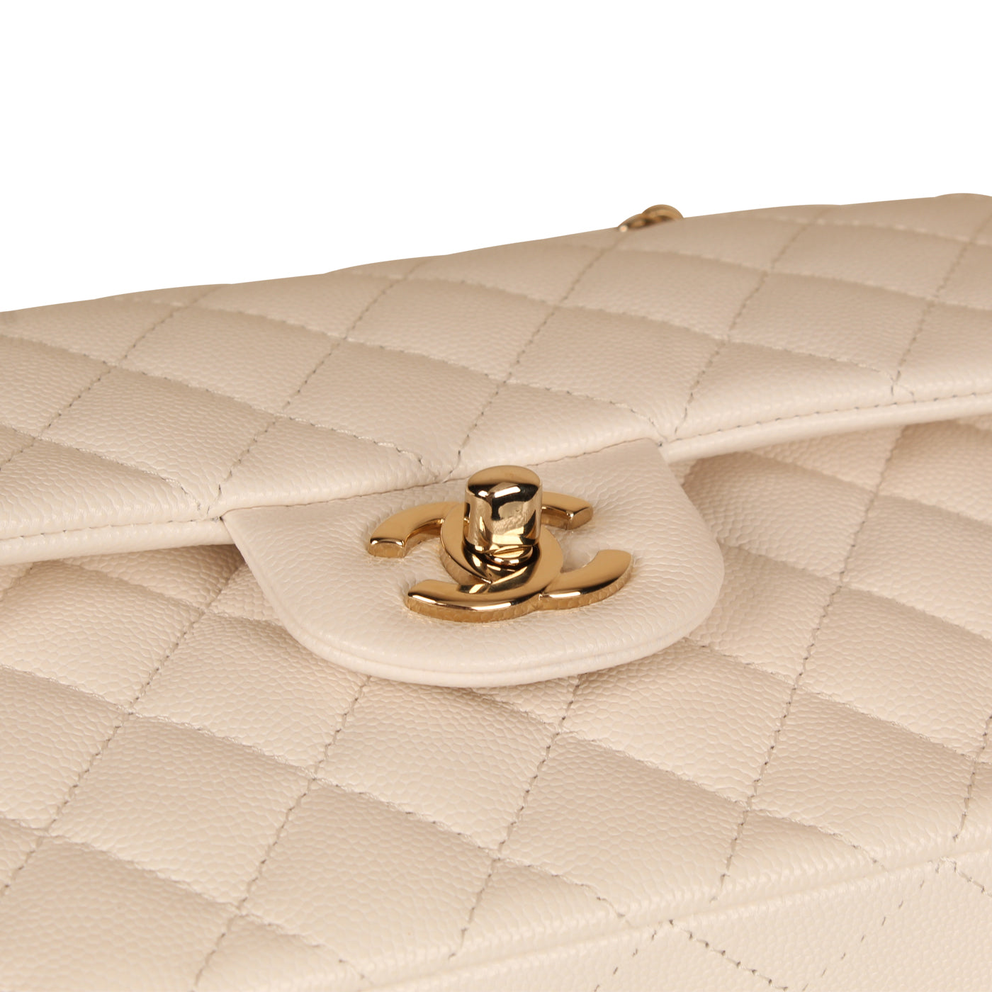 Chanel Classic Flap Bag - Small White Caviar