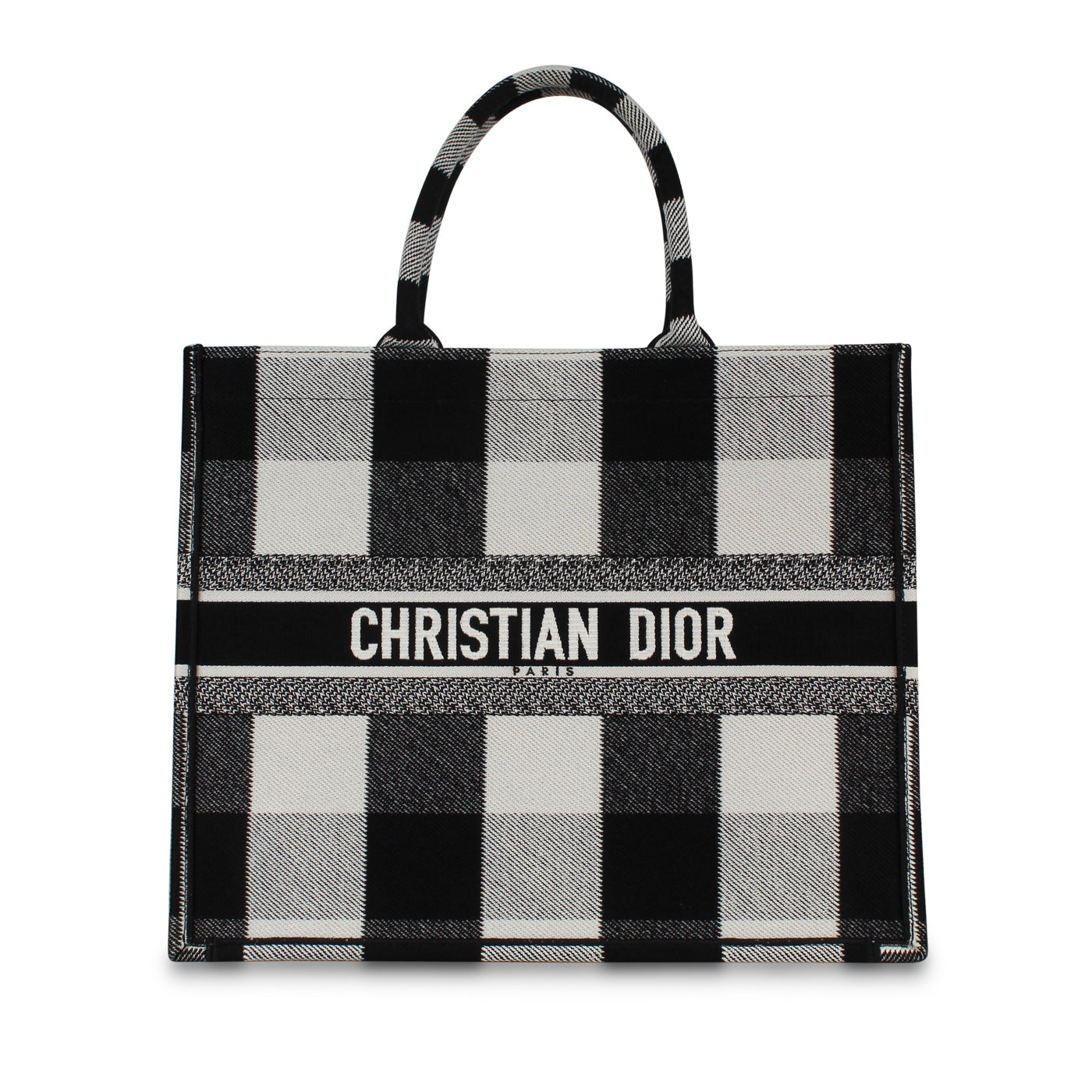 Dior Book Tote Leather Canvas Tote