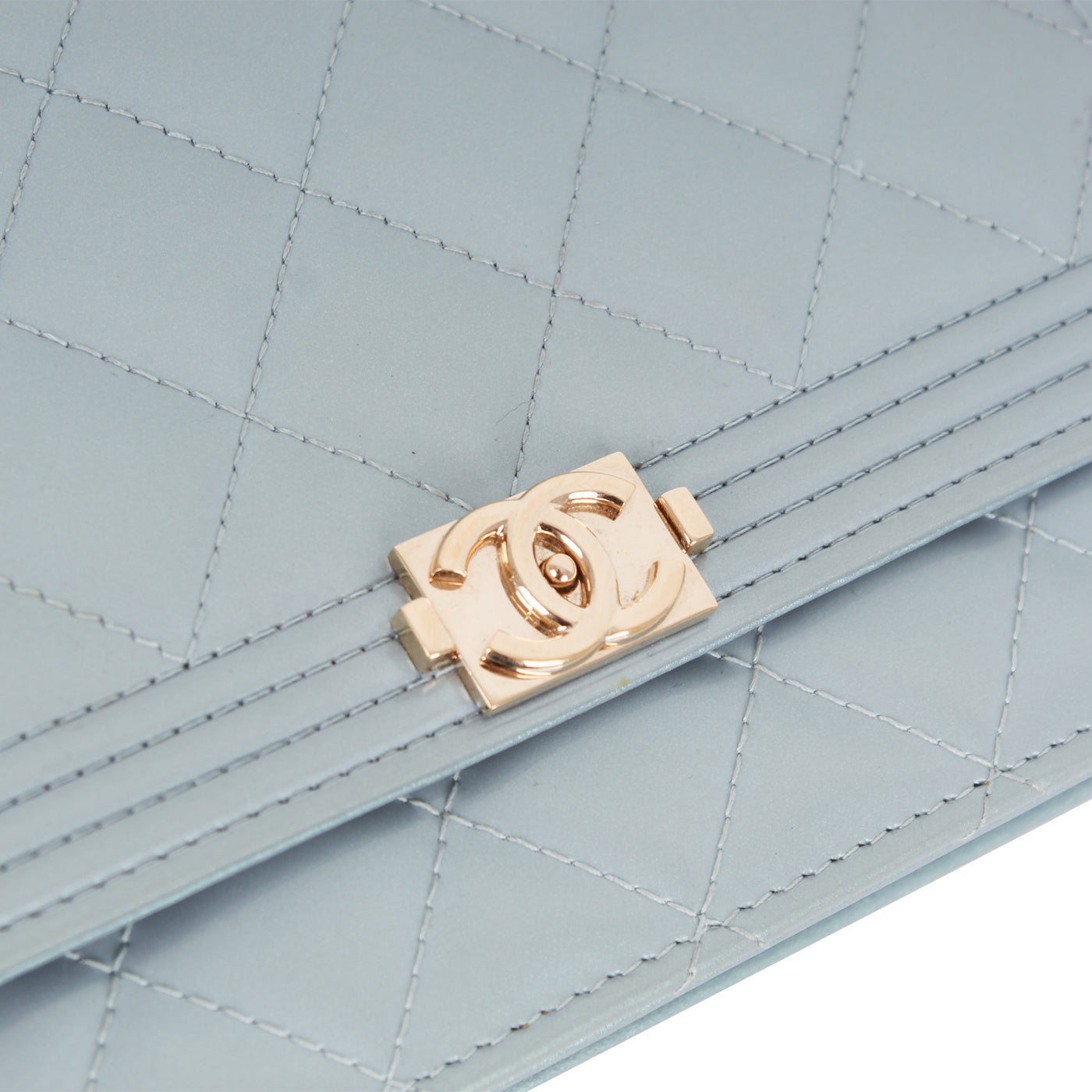 Chanel Boy WOC - Blue Patent