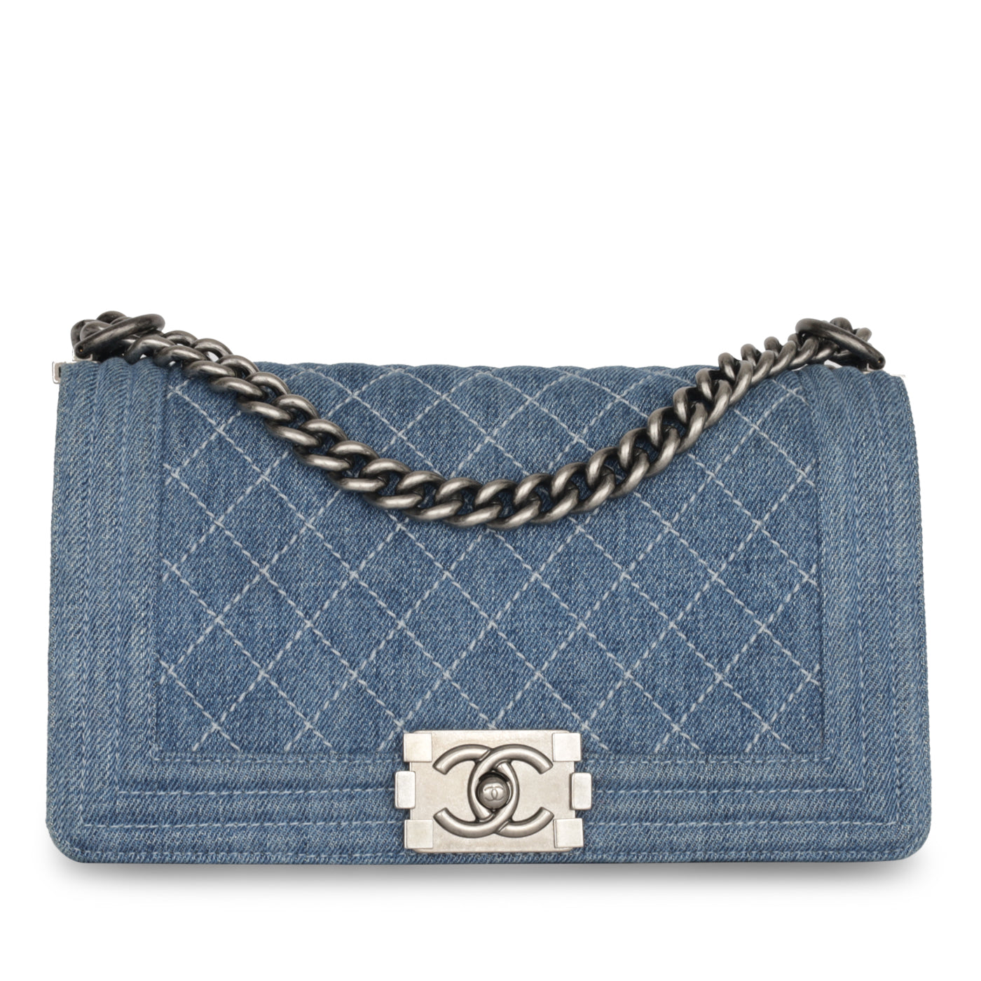 Chanel Old Medium Boy Bag - Denim