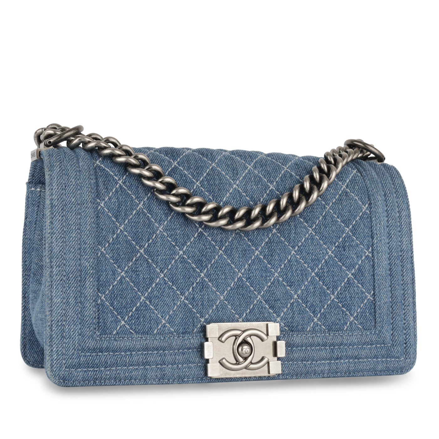 Chanel Old Medium Boy Bag - Denim