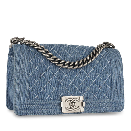 Chanel Old Medium Boy Bag - Denim