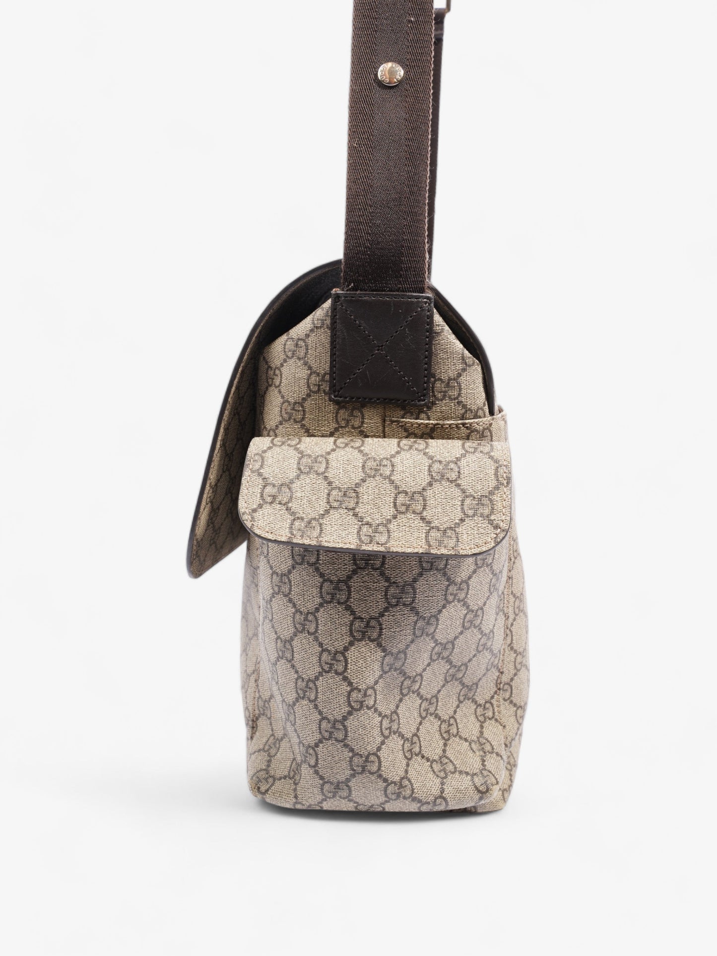 Gucci Baby Changing Bag Beige And Ebony GG Supreme Coated Canvas