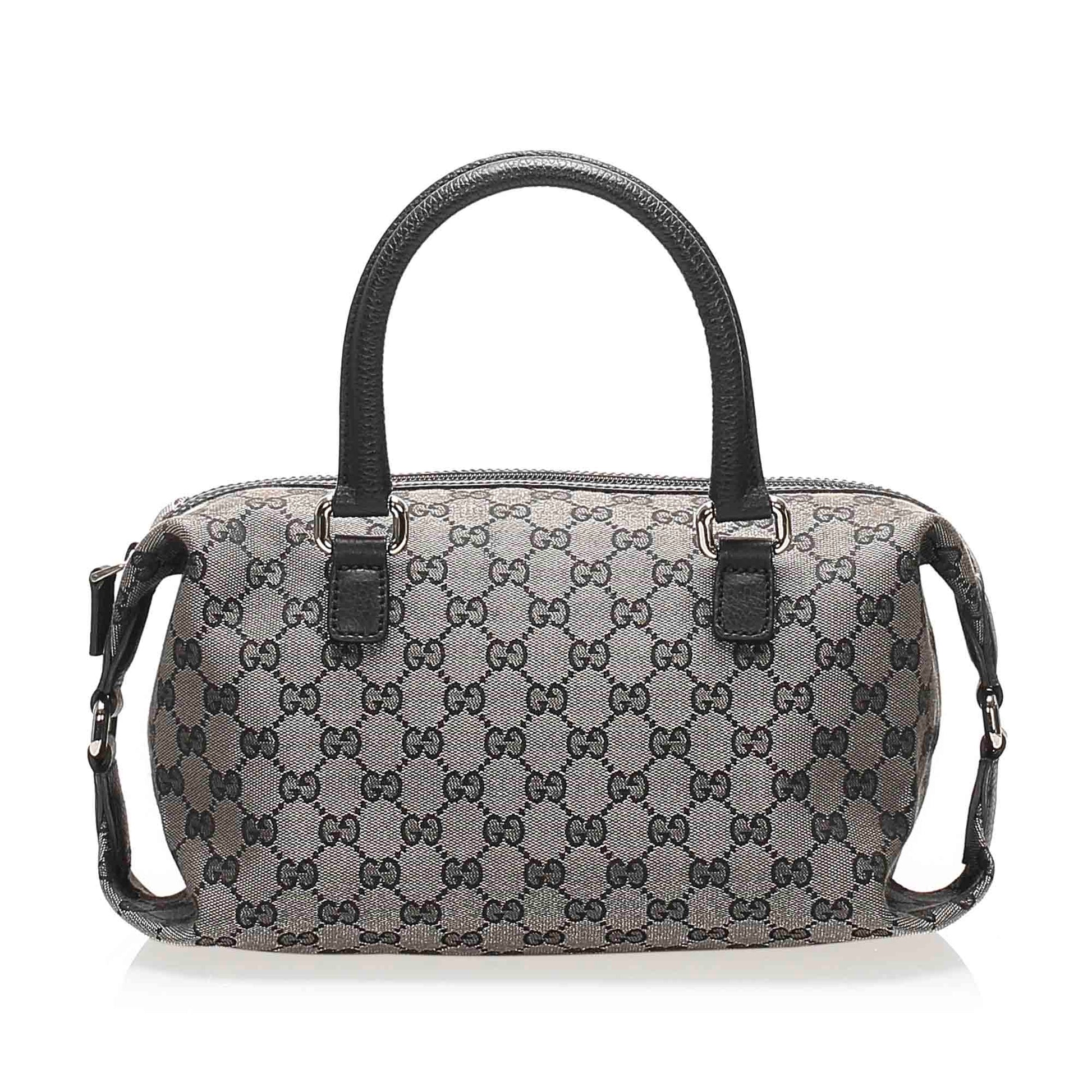 Gucci Leather Canvas Shoulder Bag
