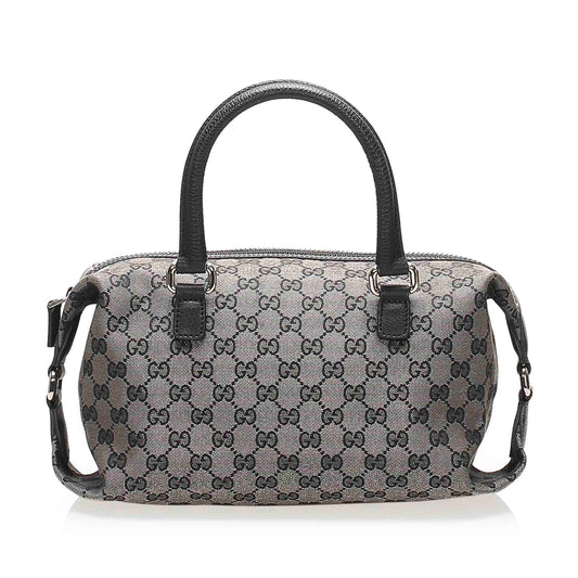 Gucci Leather Canvas Shoulder Bag