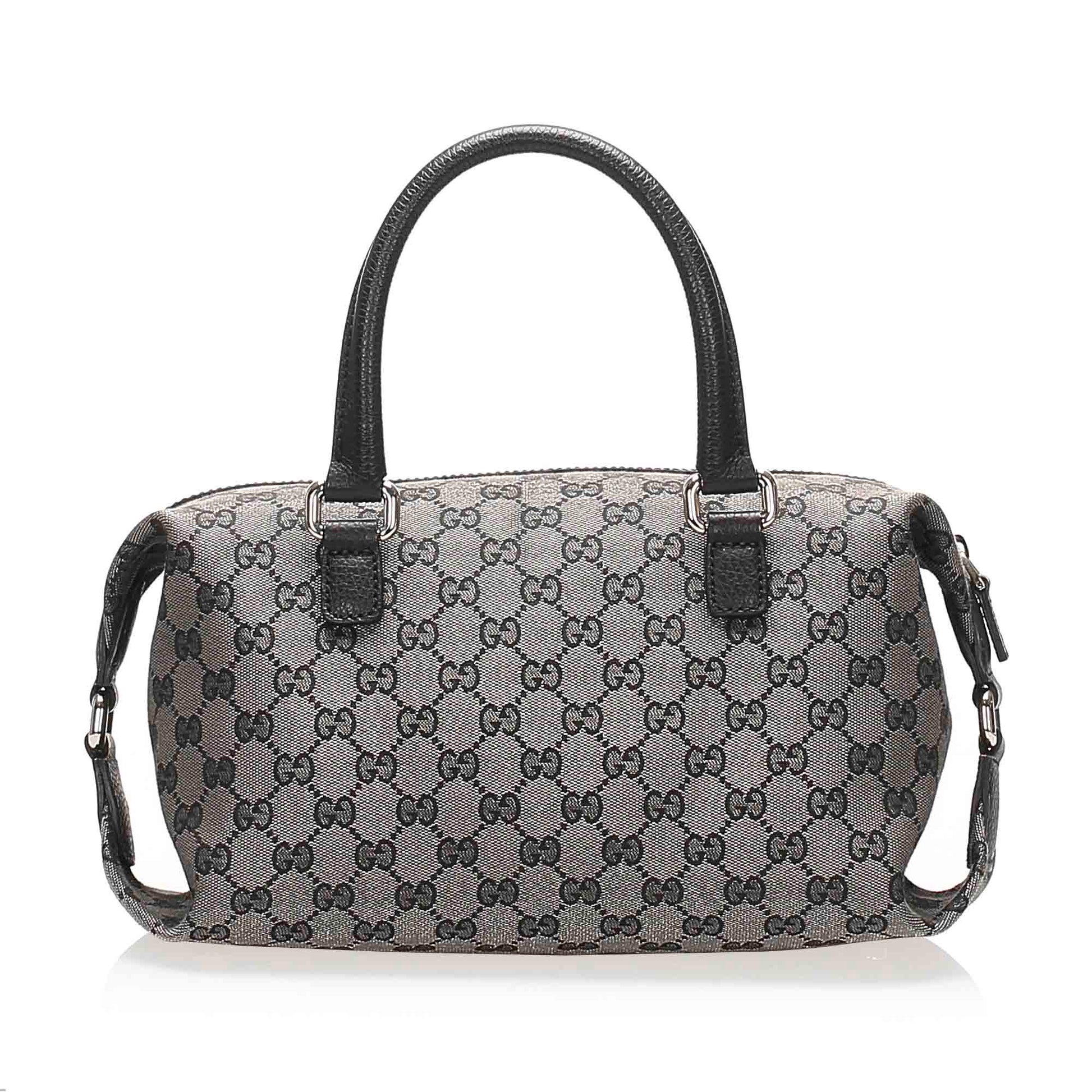 Gucci Leather Canvas Shoulder Bag