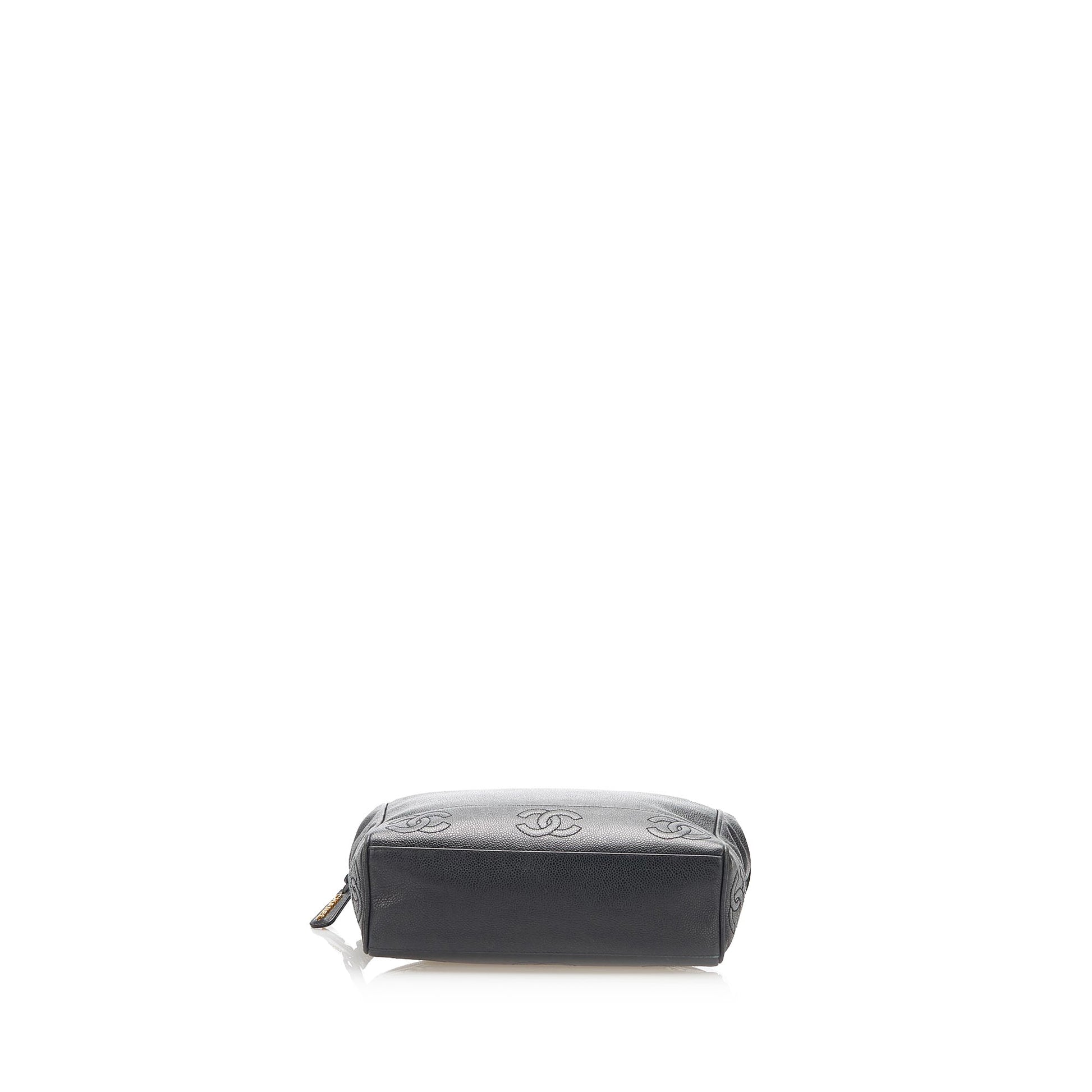 Chanel Triple Coco Caviar Shoulder Bag Black