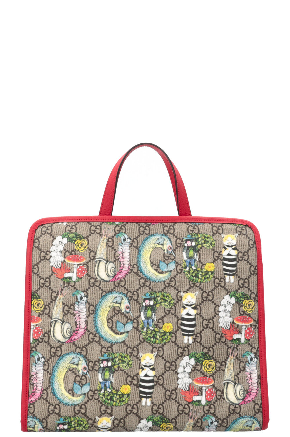 GUCCI The Cat Bag GG Supreme Red