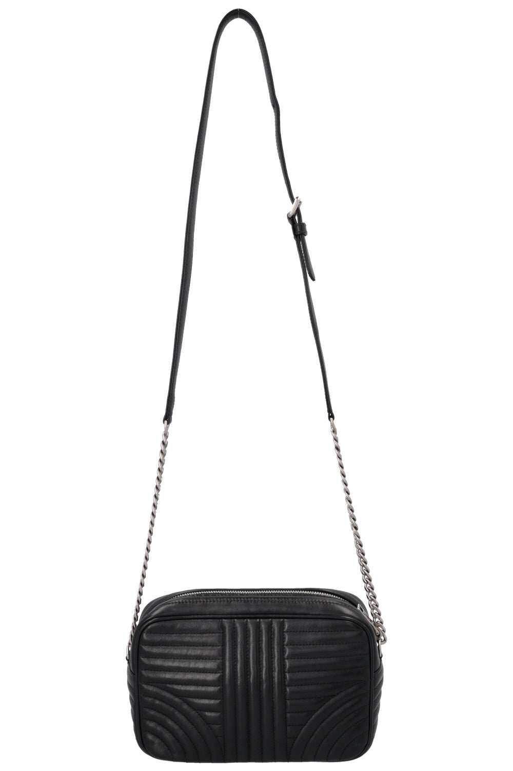 PRADA Quilted Diagramme Camera Bag Black