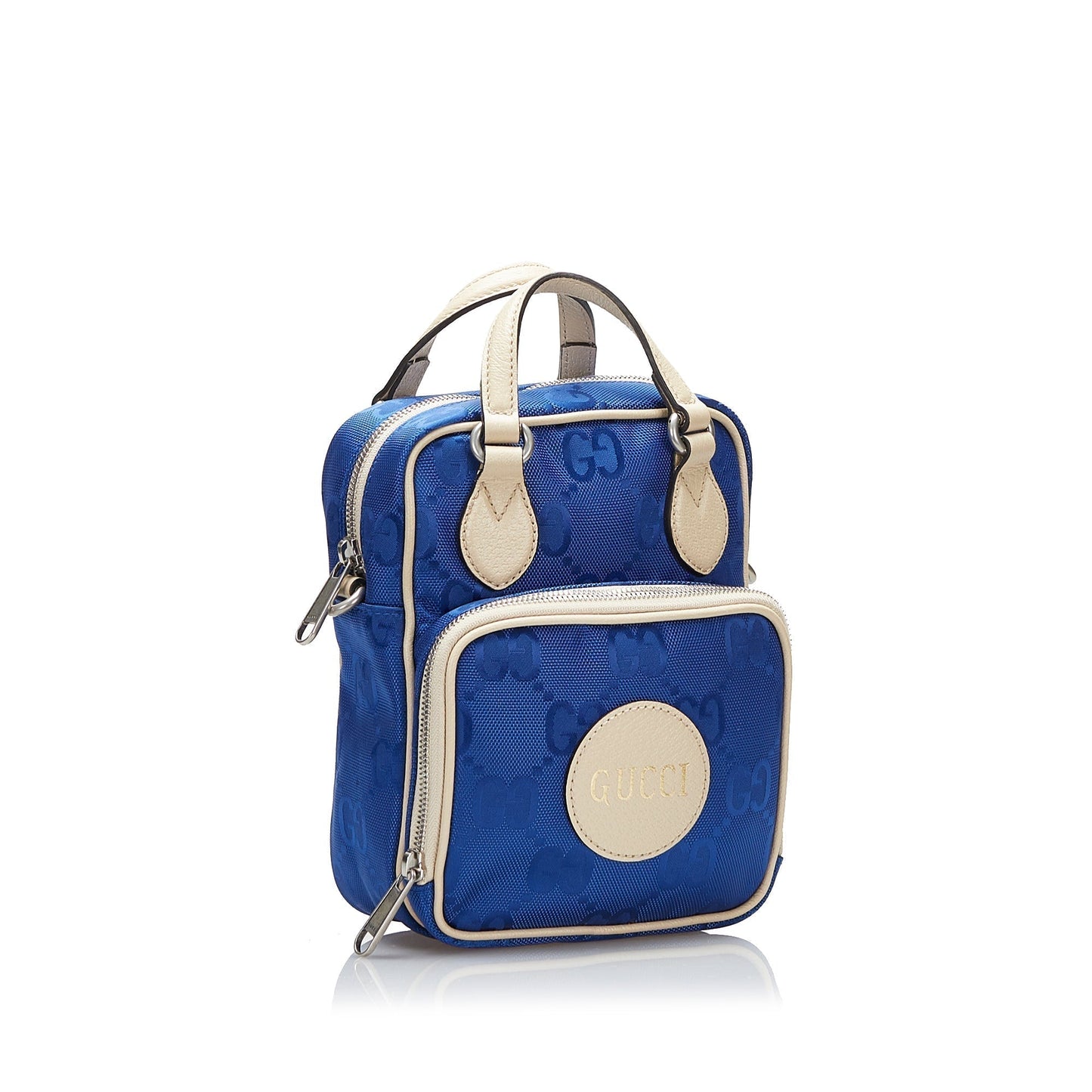 Gucci Nylon Leather Top Handle Handbag