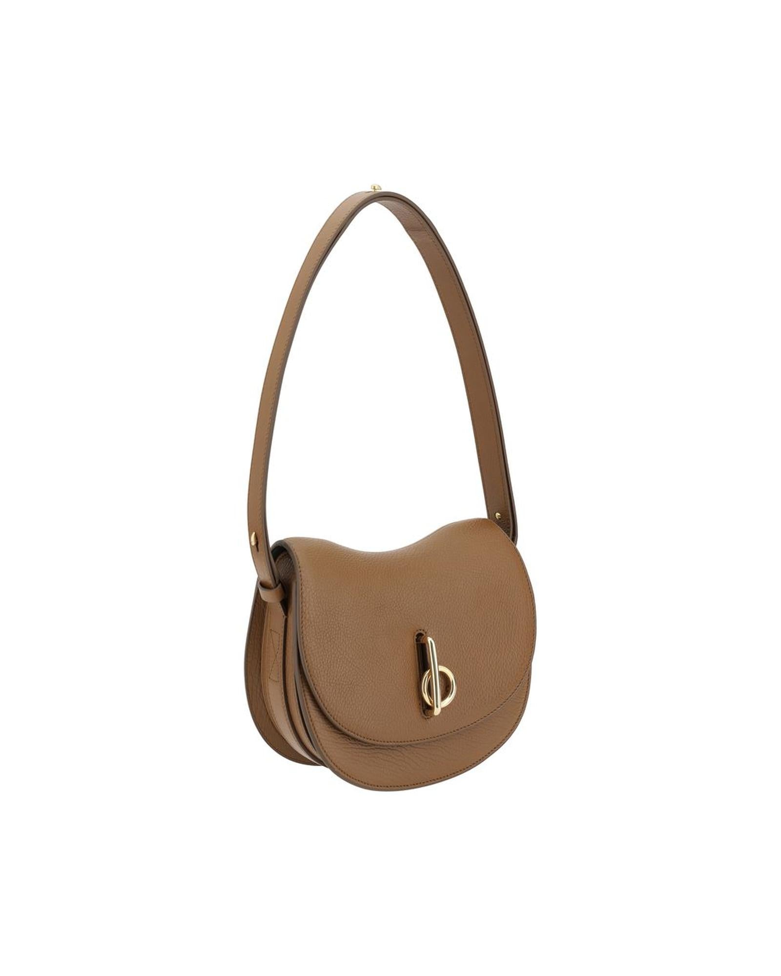 Burberry Lola Small Leather Bag Women Brown Shoulder Bags