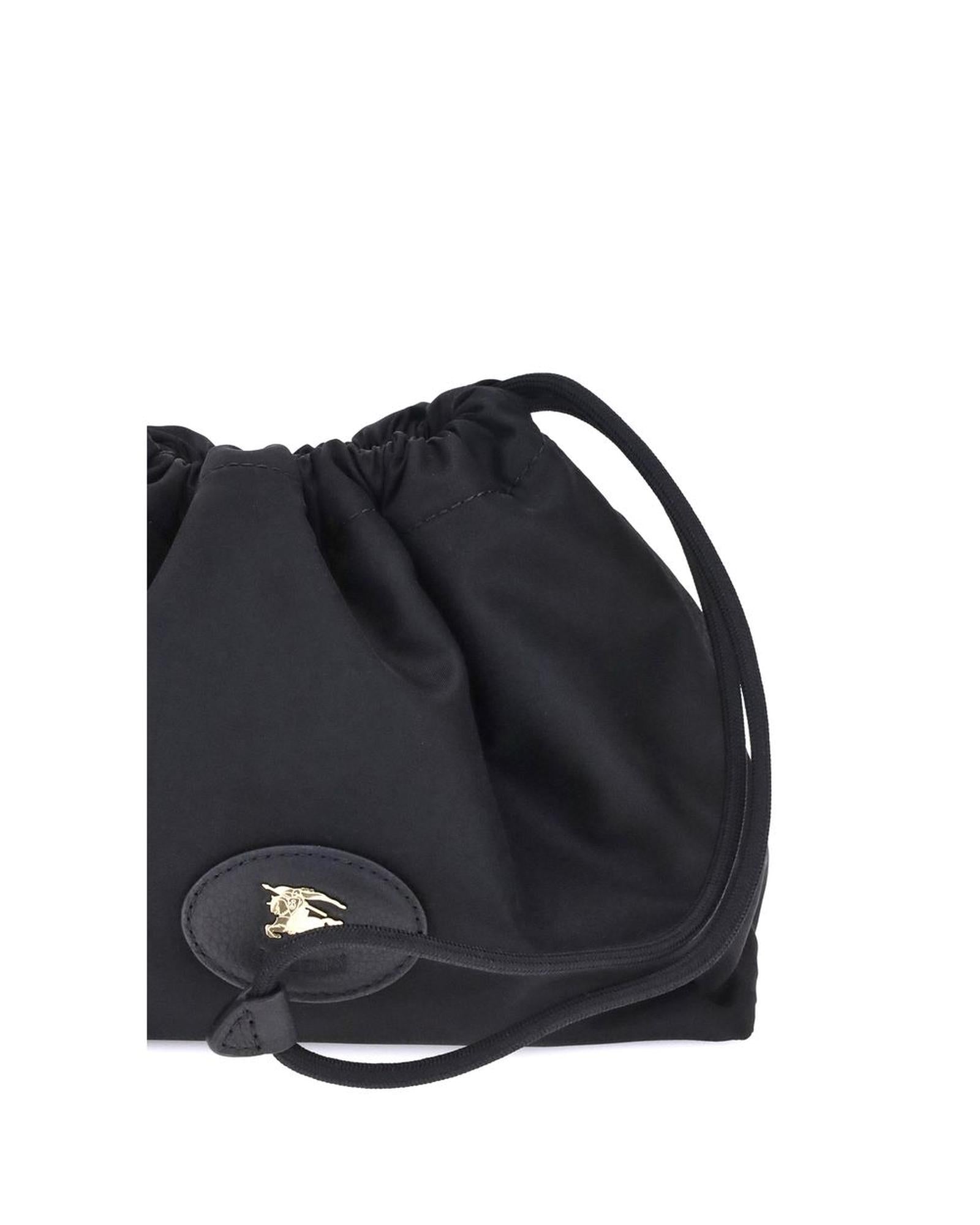 Burberry Drawstring Bucket Bag Women Black Clutch Bags