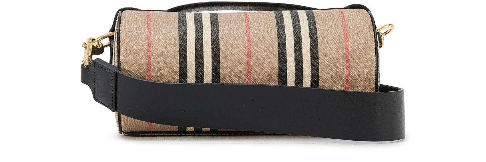BURBERRY CHECK BARREL BAG