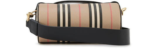BURBERRY CHECK BARREL BAG
