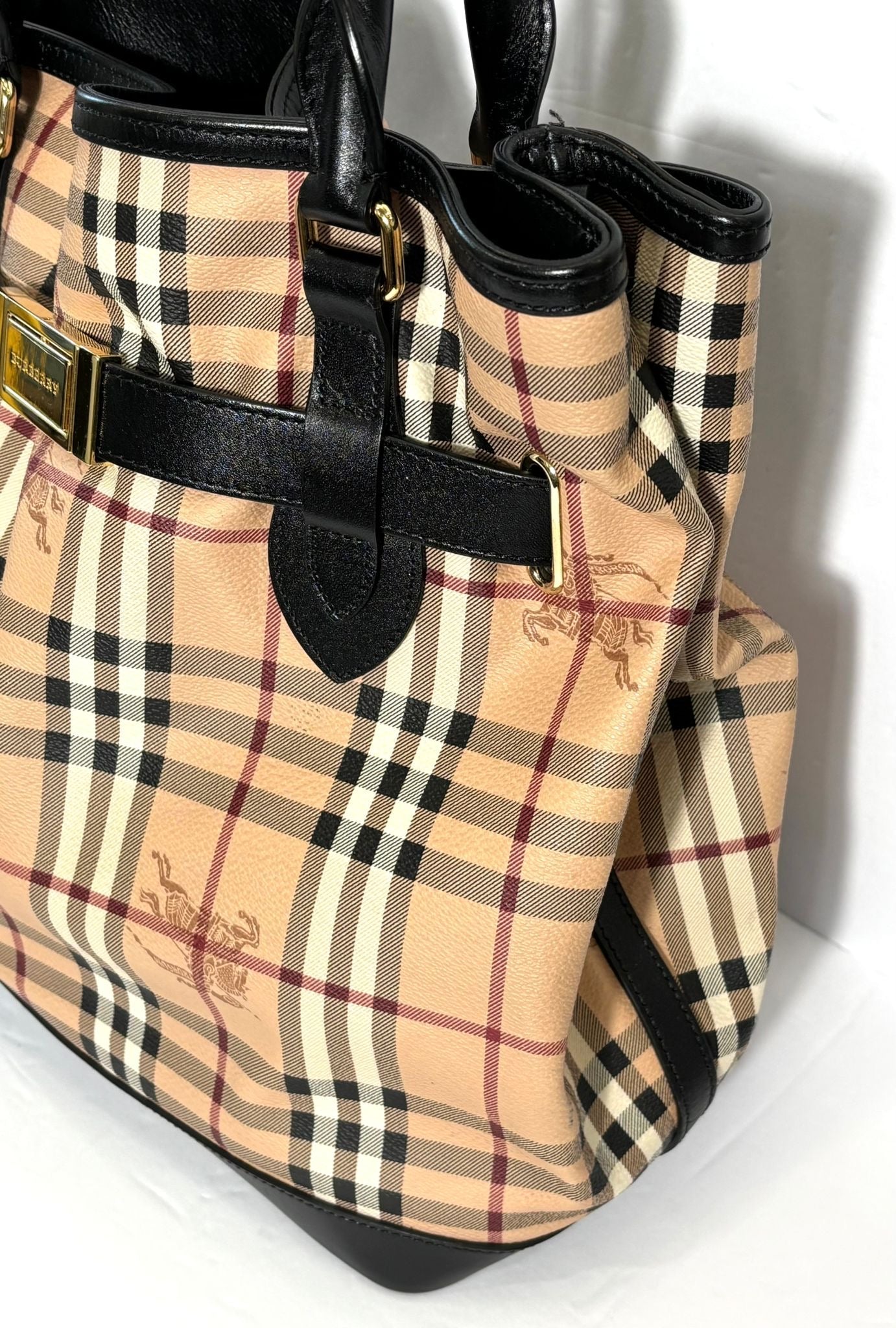 BURBERRY HAYMARKET CHECK GOLDERTON BAG