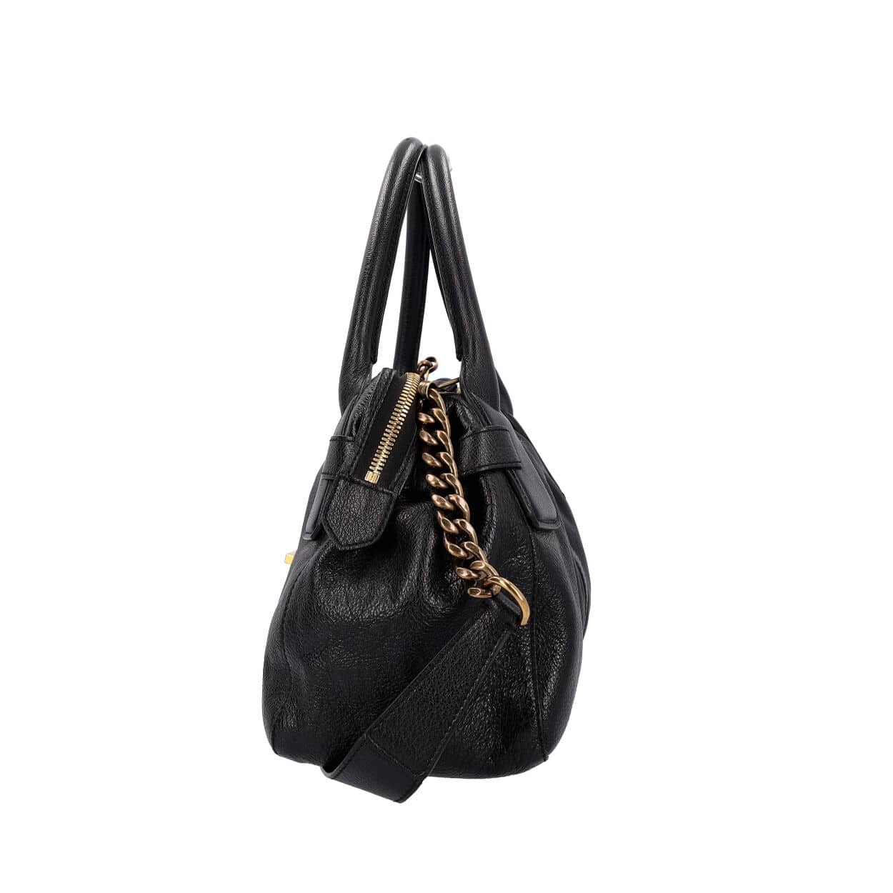 BURBERRY Leather Turn Lock East West Tote Black