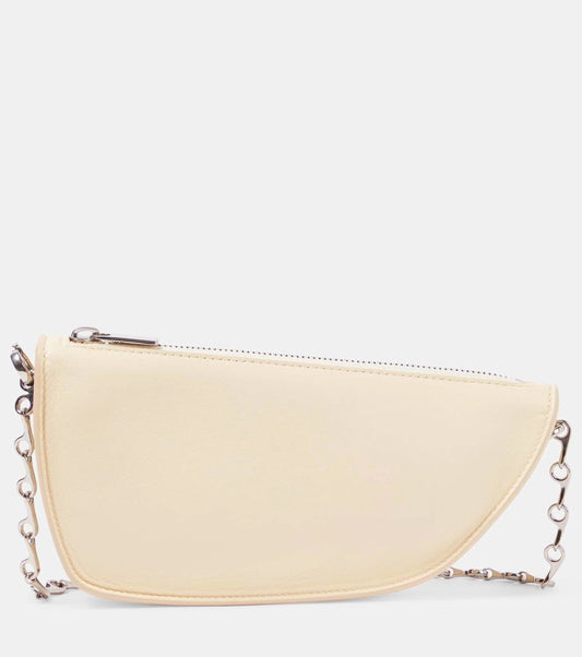 BURBERRY MICRO SHIELD LAMBSKIN LEATHER SHOULDER BAG