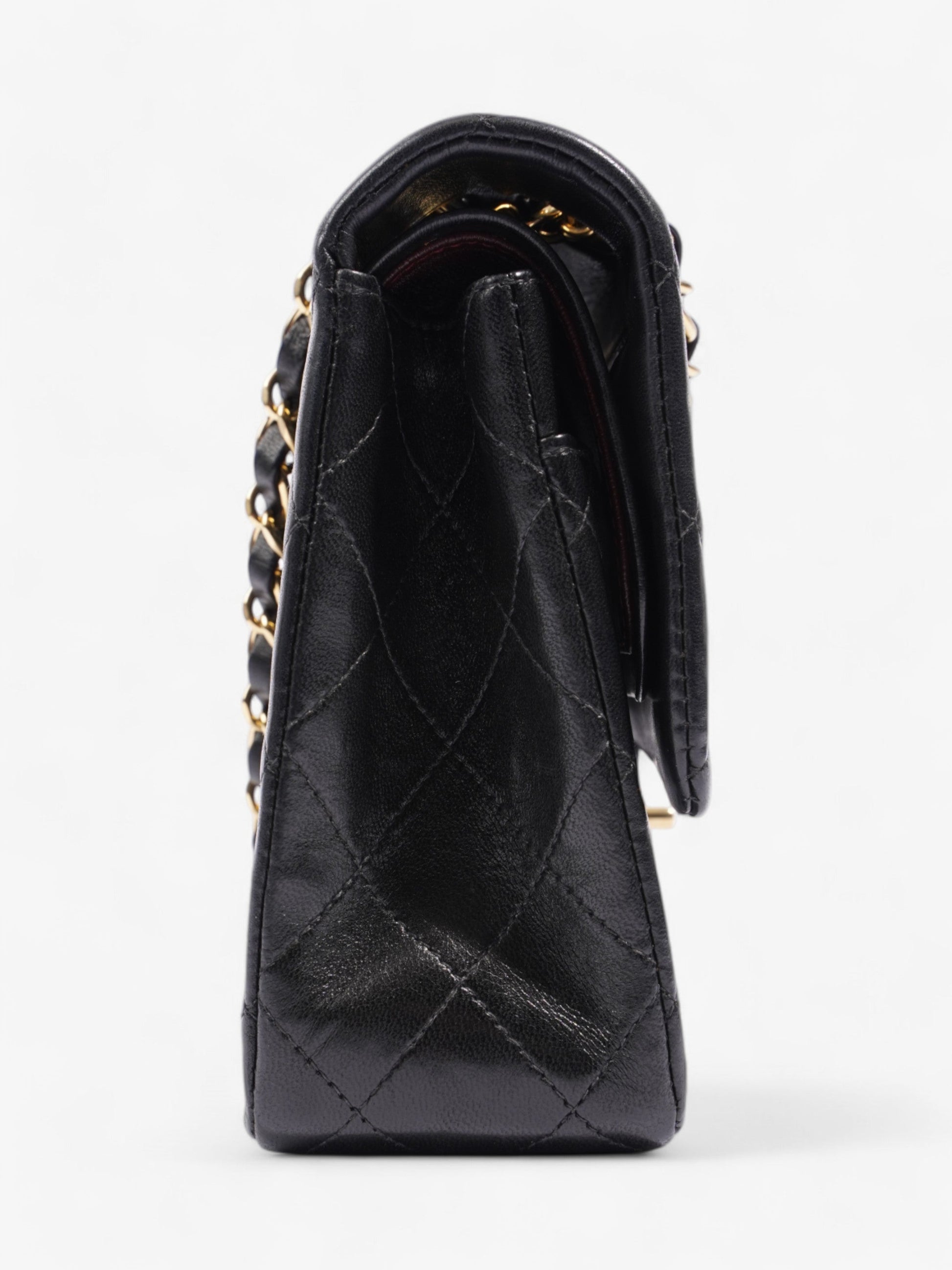 Chanel Classic Double Flap Black Lambskin Leather Medium
