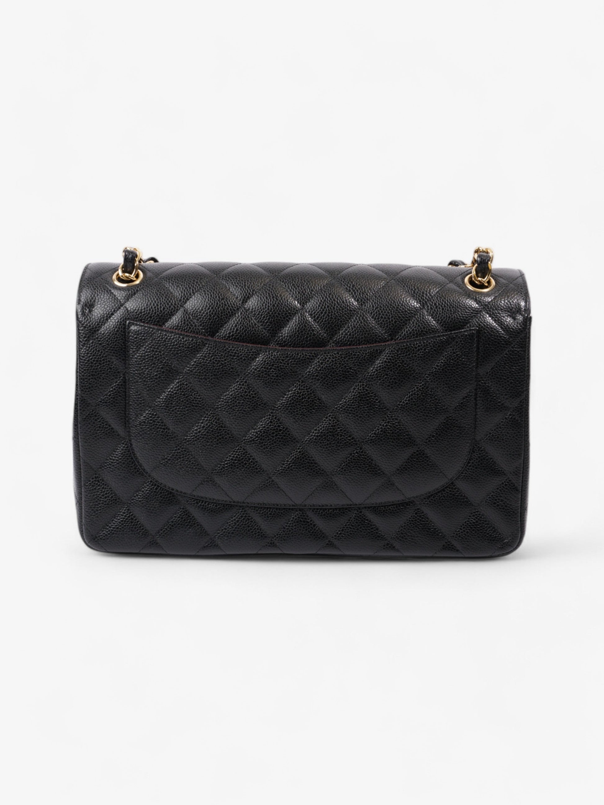 Chanel Classic Double Flap Black Caviar Leather Jumbo