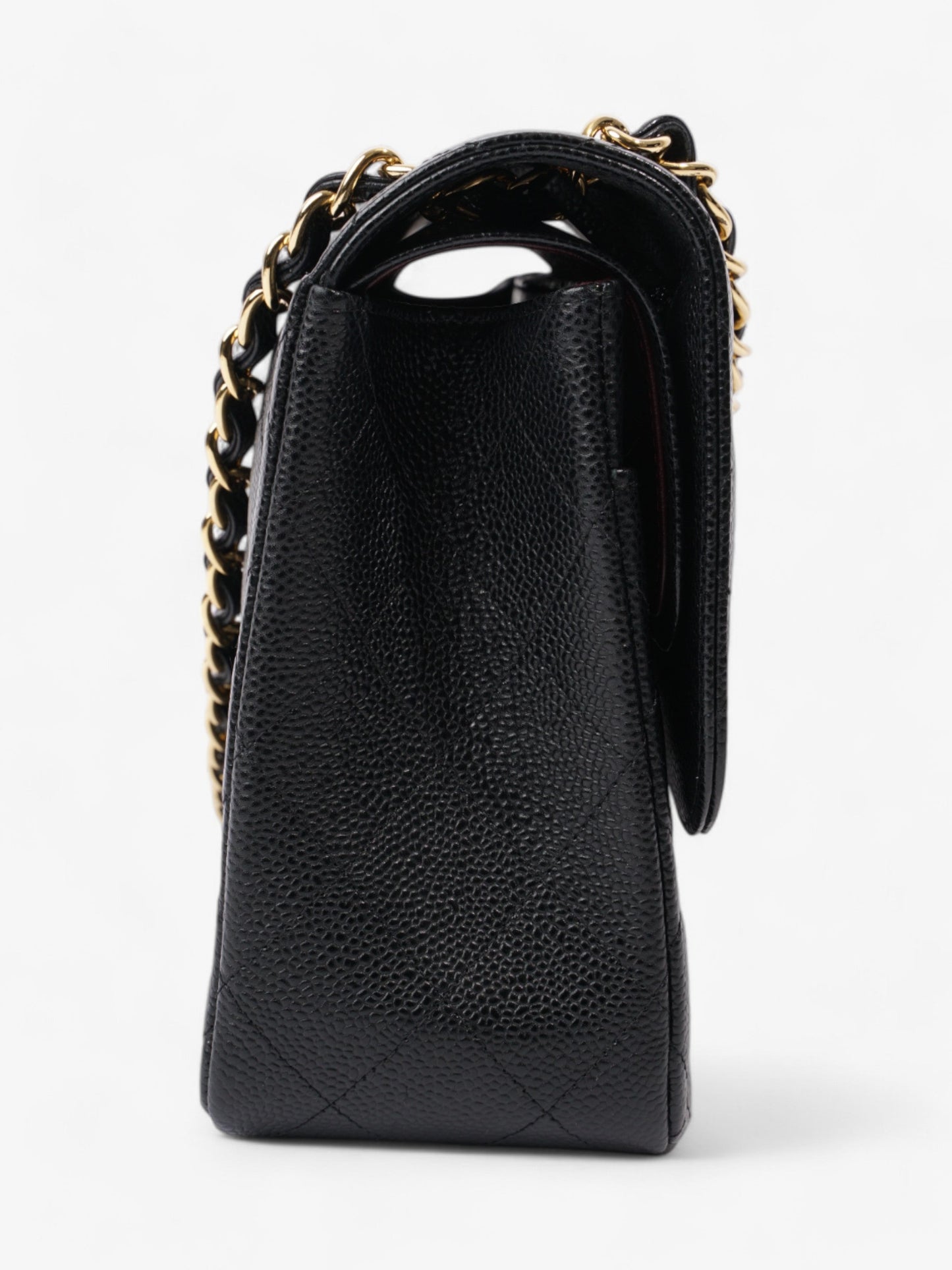 Chanel Classic Double Flap Black Caviar Leather Jumbo