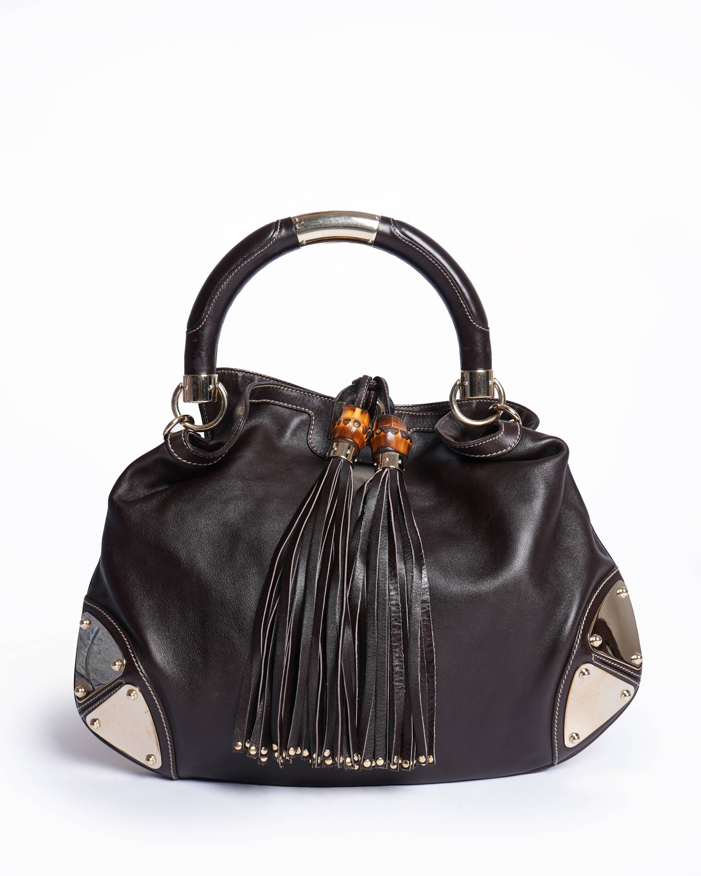 Gucci Lou Carryall Leather Top Handle Handbag