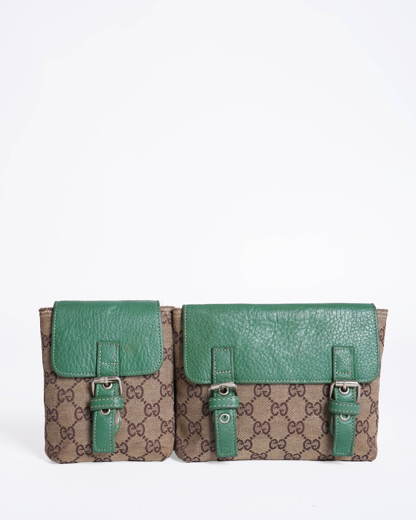 Gucci Lou Monogram Leather Canvas Handbag