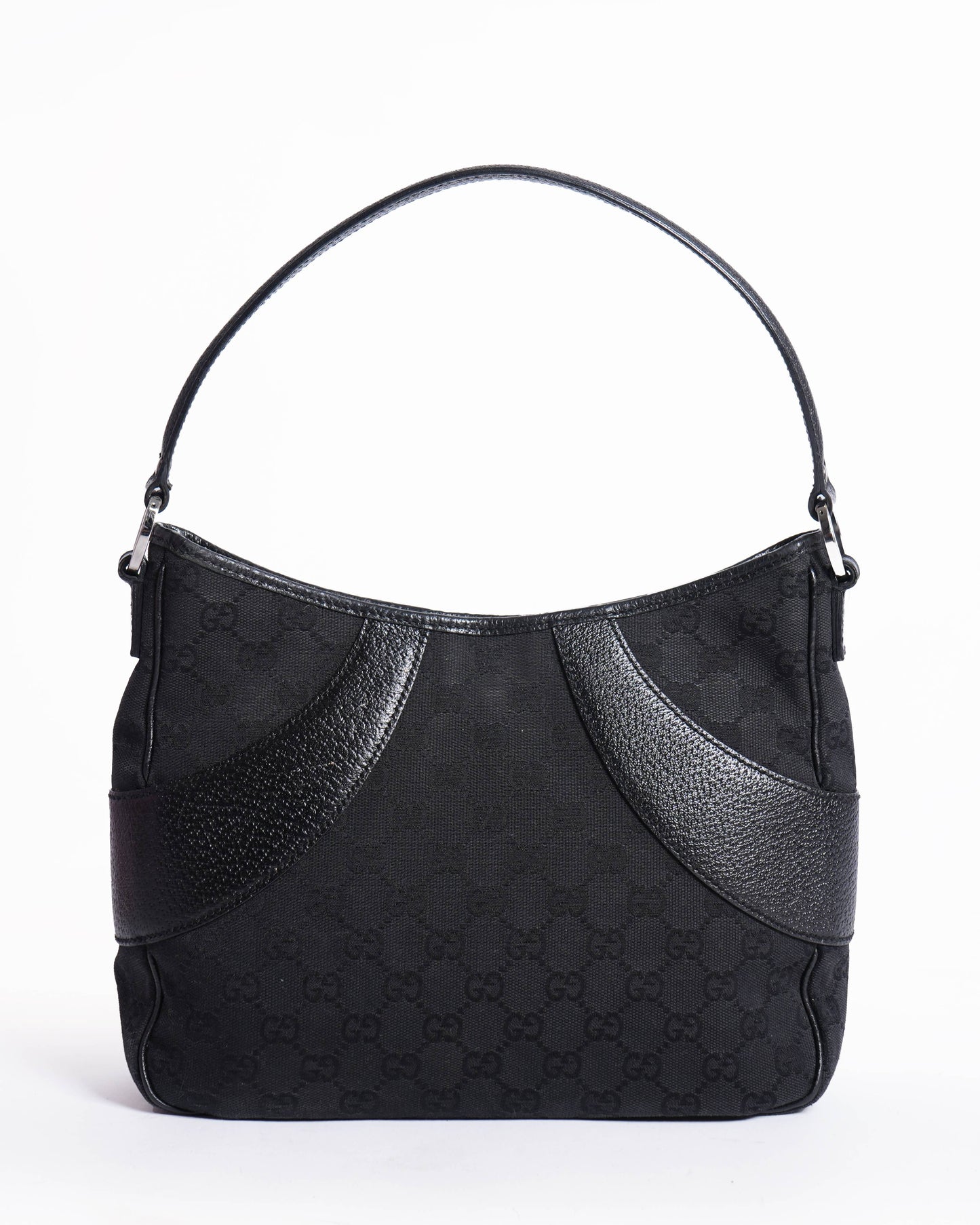 Gucci Lou Monogram Leather Canvas Shoulder Bag