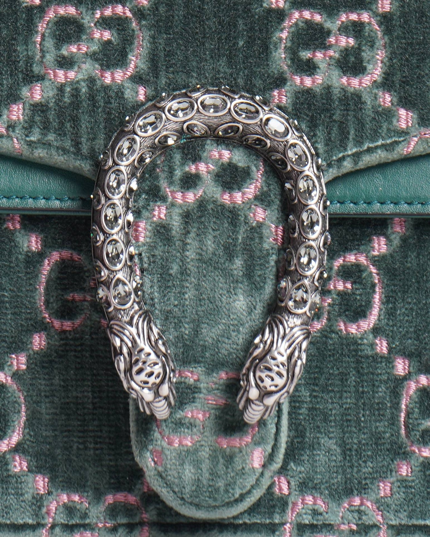 Gucci Lou Monogram Chain Leather Shoulder Bag